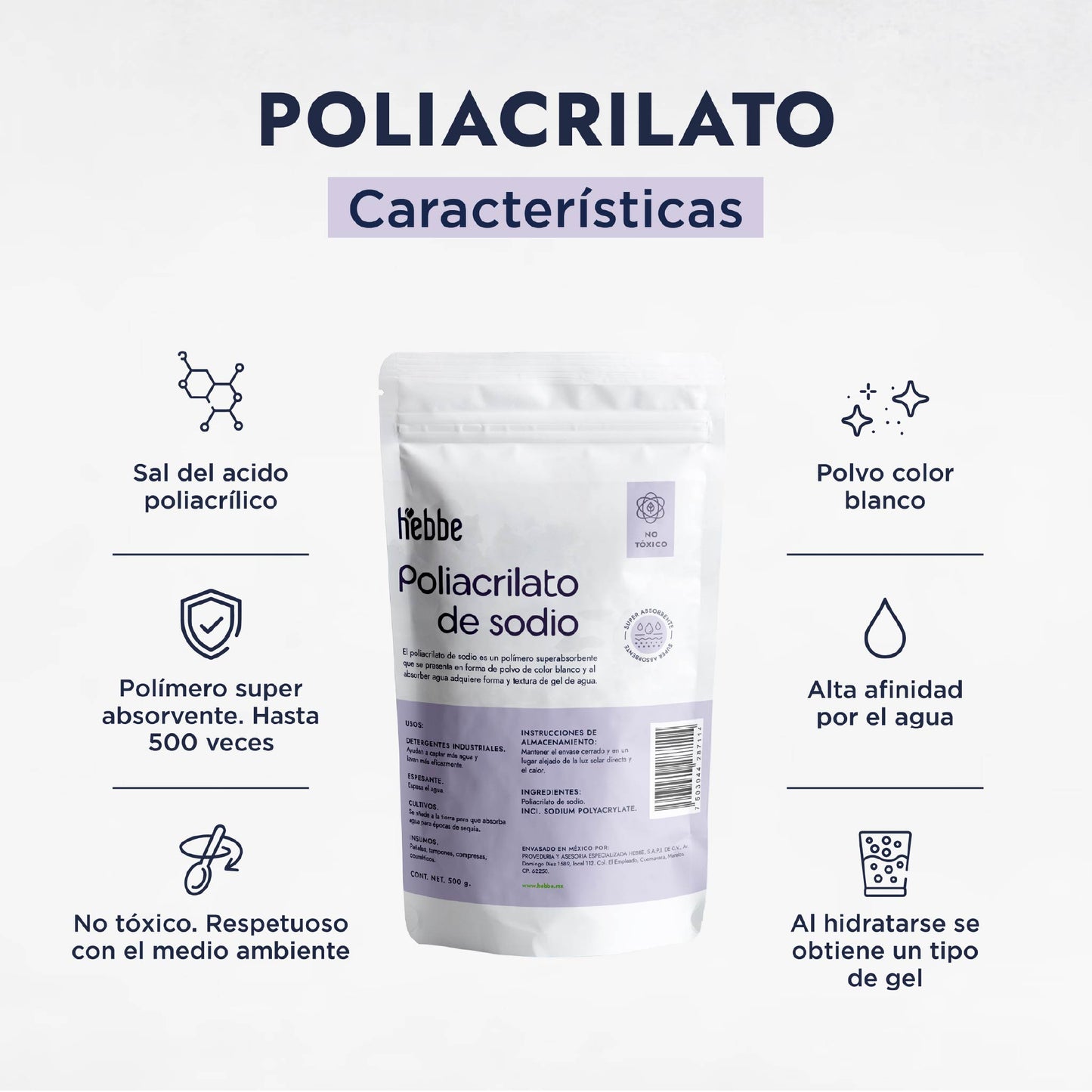 Poliacrilato de Sodio | Polímero Superabsorbente y Espesante para Cosmética y Más