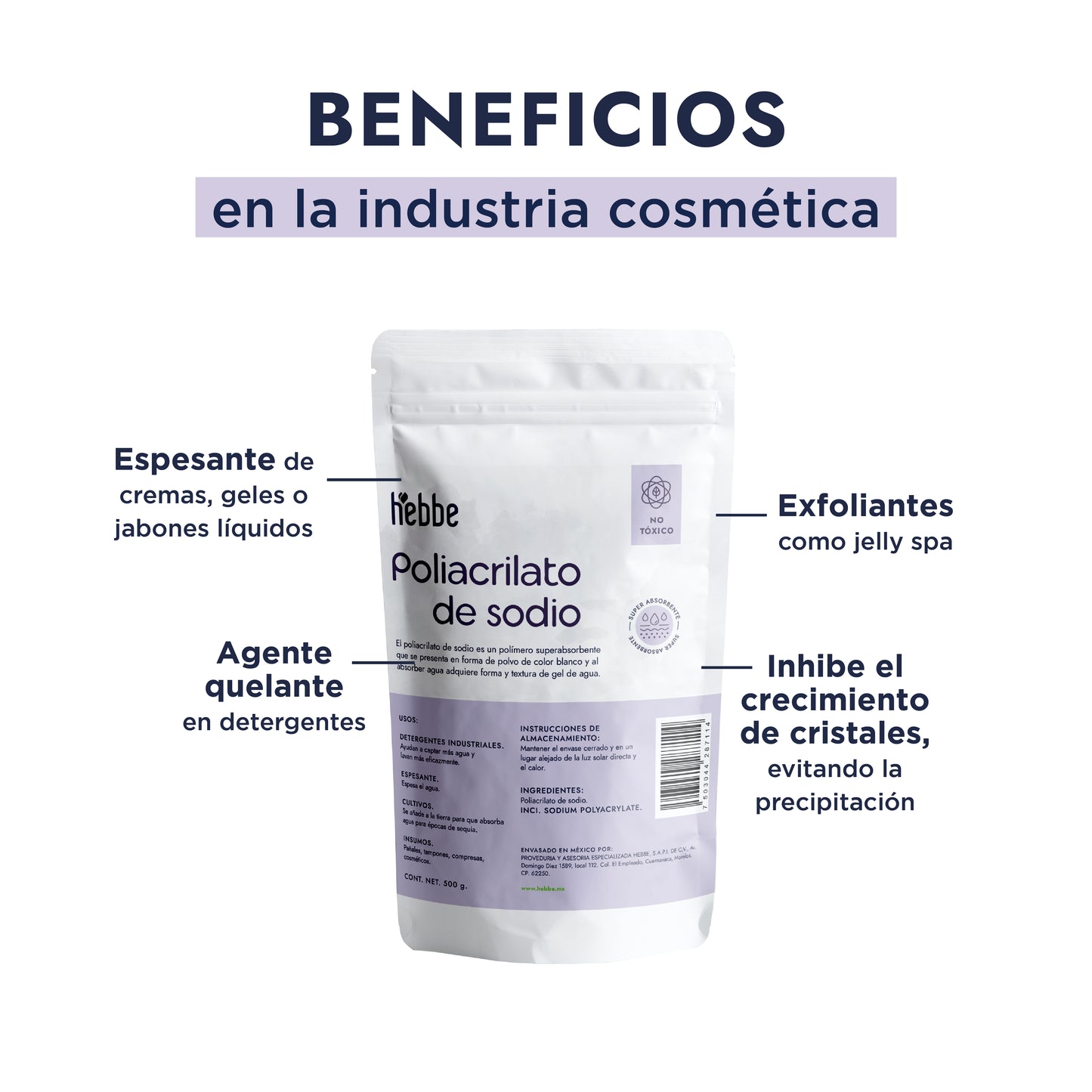 Poliacrilato de Sodio | Polímero Superabsorbente y Espesante para Cosmética y Más