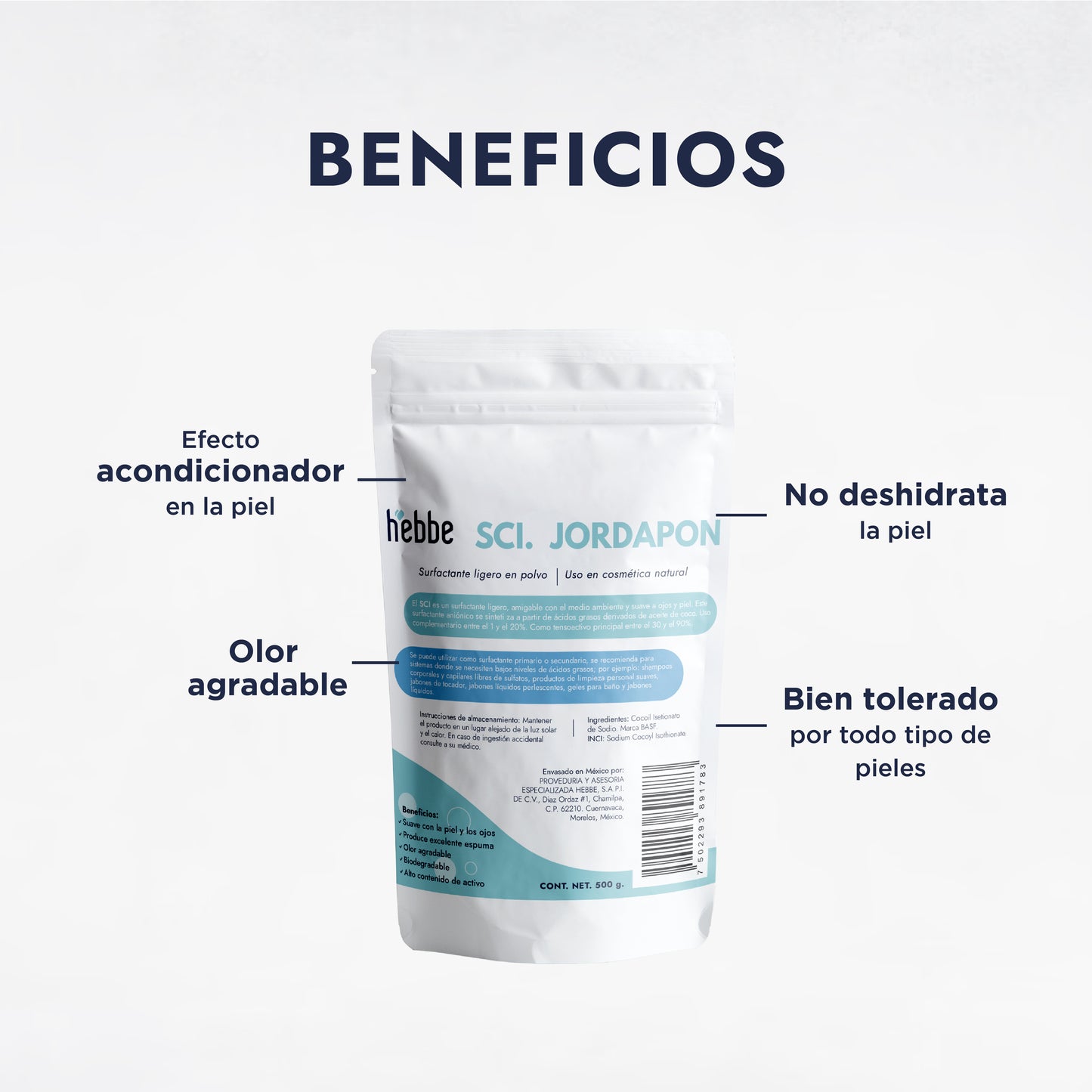 Jordapon (SCI) | Tensioactivo de Cosmética Sólida | Limpiador Sulfate-Free y Espuma Cremosa