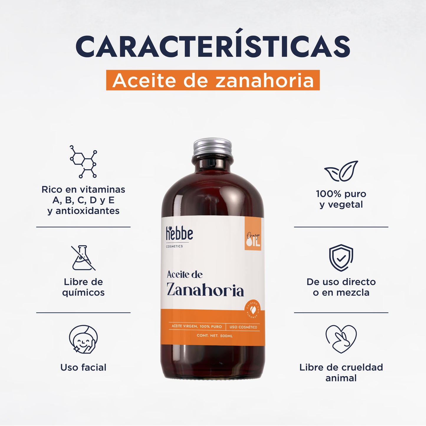 Aceite de Zanahoria Natural | Facial y Corporal | Antioxidante, Regenerador Antiedad y Protector Natural
