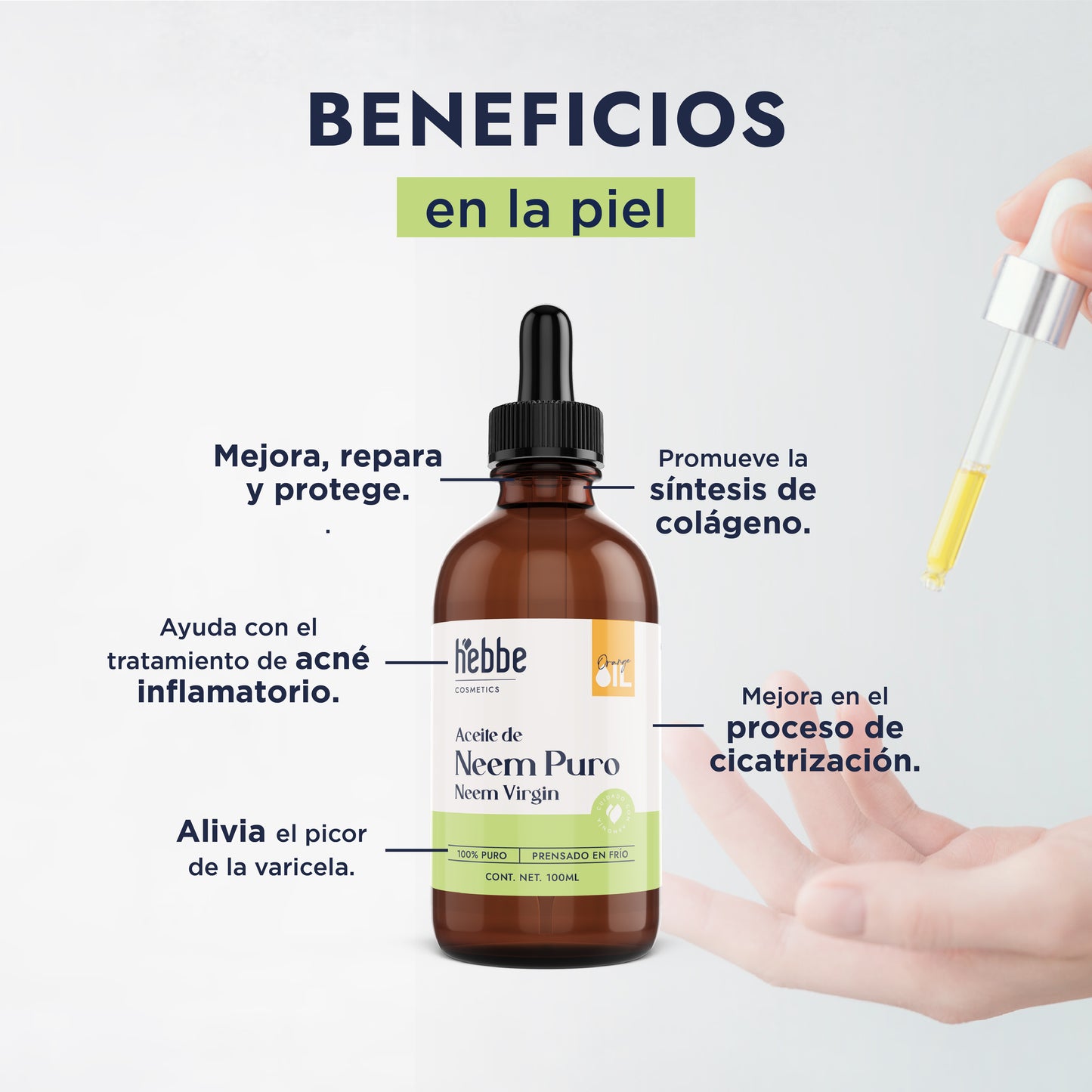 Aceite de Neem Virgen | Capilar y Facial | Purificante, Calmante y Protector Antiedad y Antimosquitos