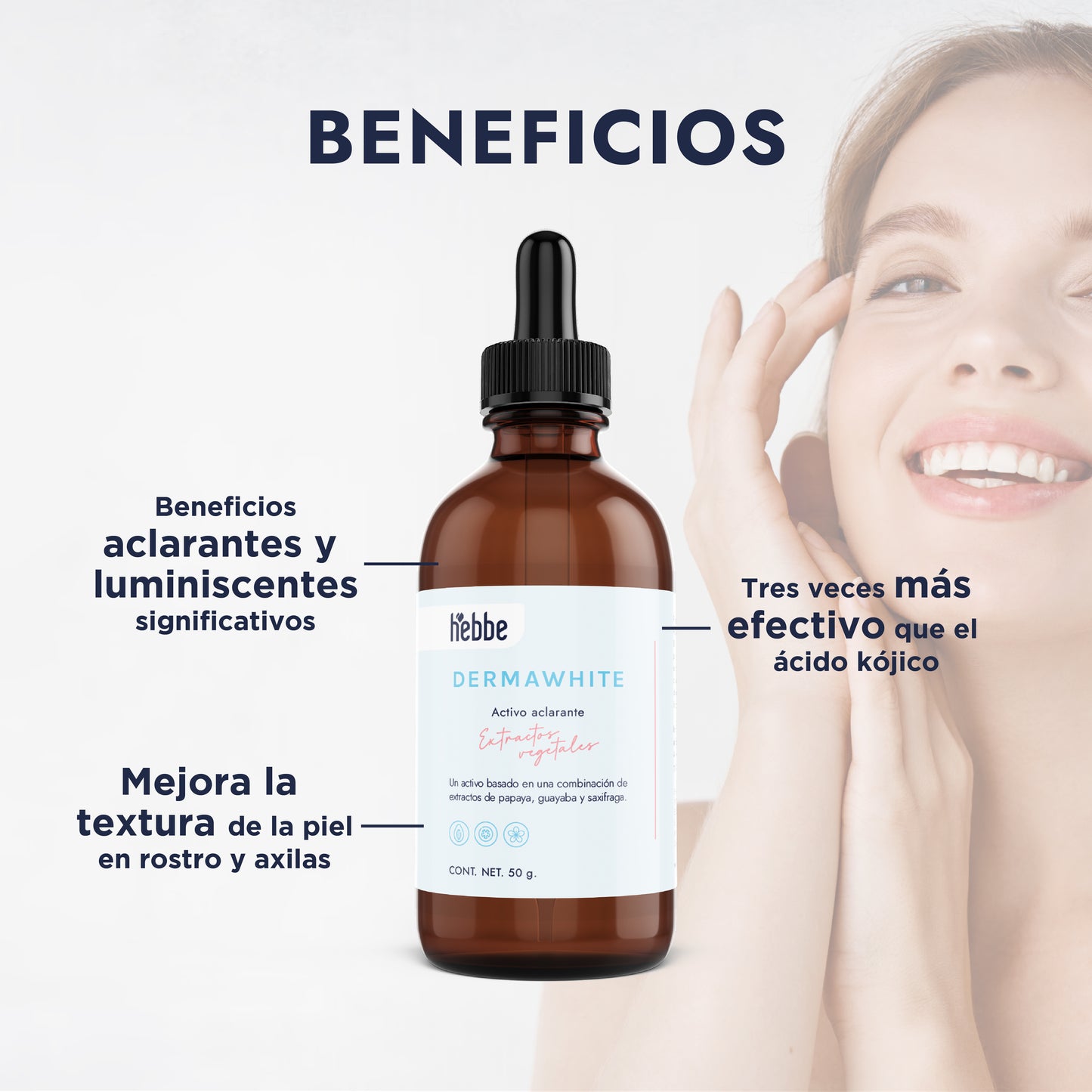 Dermawhite | Aclarador Natural, Antiedad y Revitalizante para una Piel Uniforme
