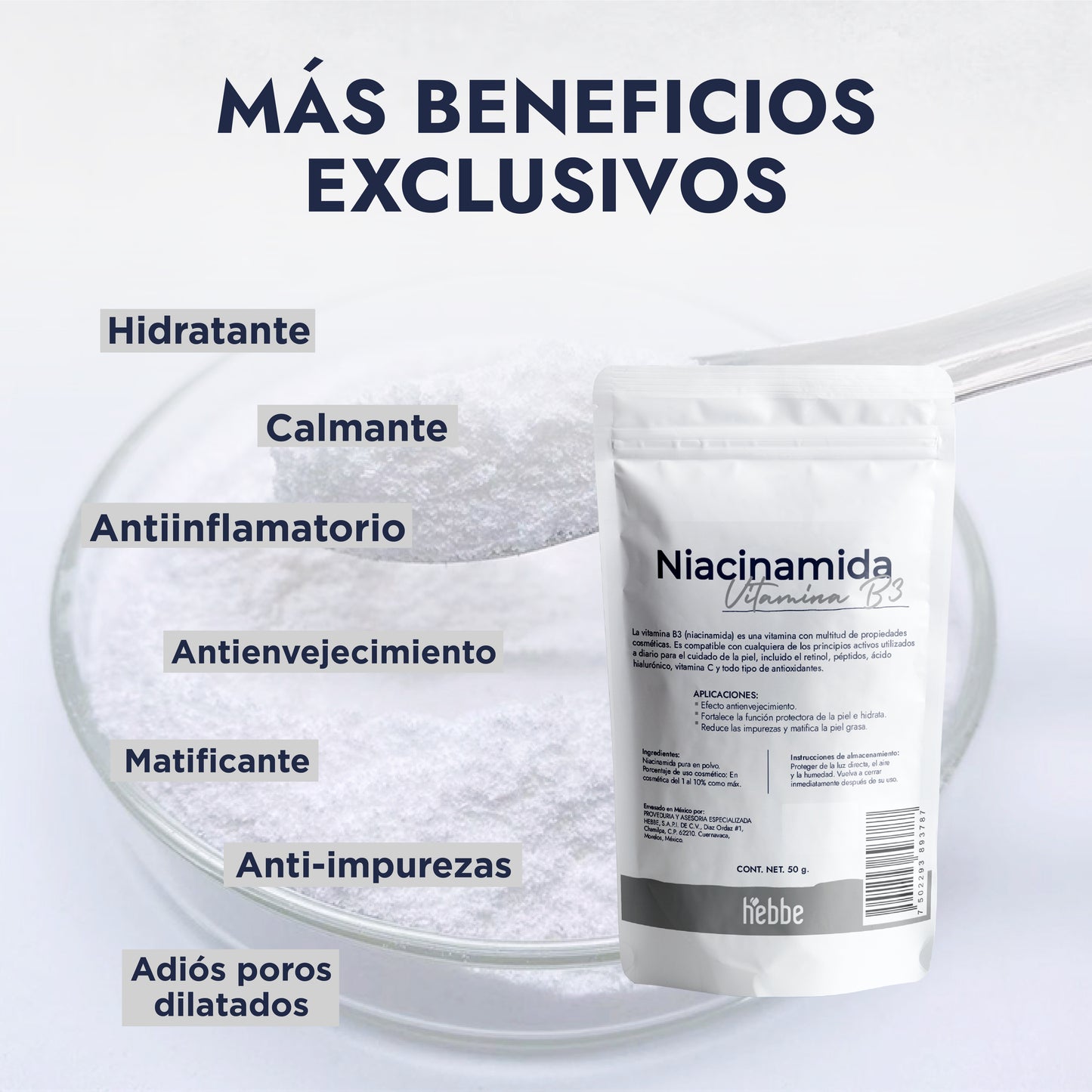 Niacinamida (Vitamina B3) | Facil y Capilar | Multiacción Control de Sebo, Poros y Manchas