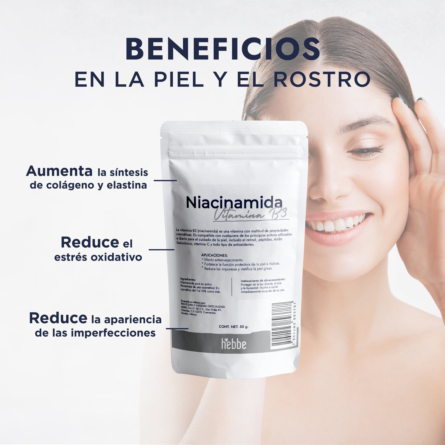 Niacinamida (Vitamina B3) | Facil y Capilar | Multiacción Control de Sebo, Poros y Manchas