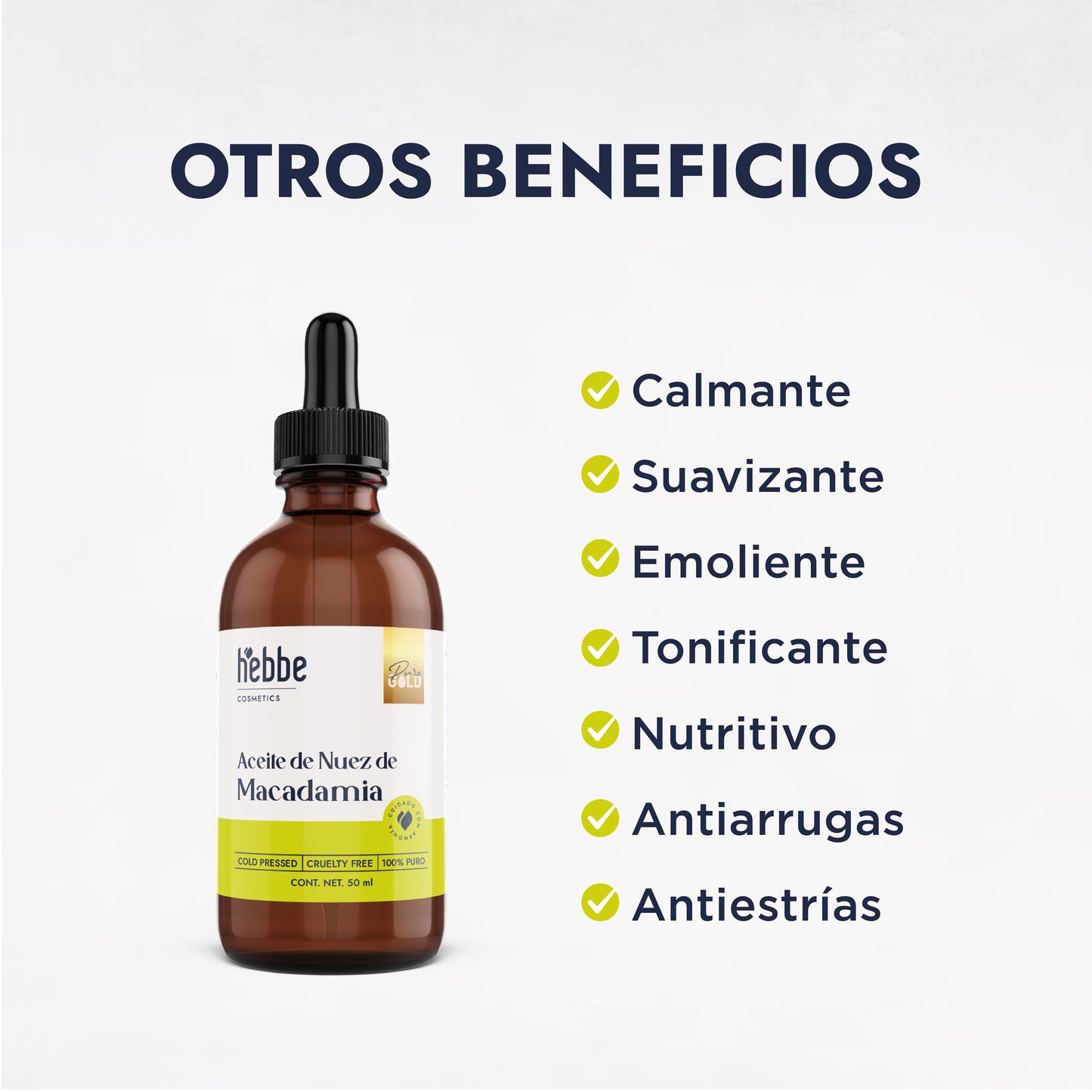 Aceite de Nuez de Macadamia | Facial y Capilar | Antiedad, Reparador Capilar y Súper Hidratante