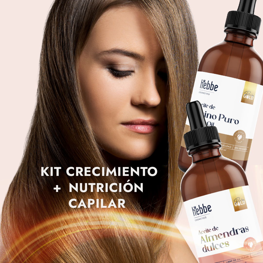 Aceite de Ricino y Almendras | Kit nutritivo facial | Nutrición Profunda, Crecimiento y Hidratación