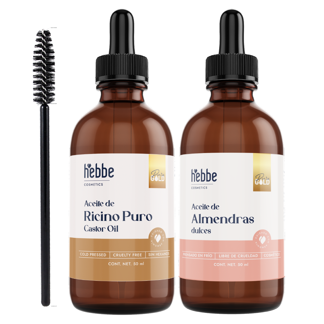 Aceite de Ricino y Almendras | Kit nutritivo facial | Nutrición Profunda, Crecimiento y Hidratación