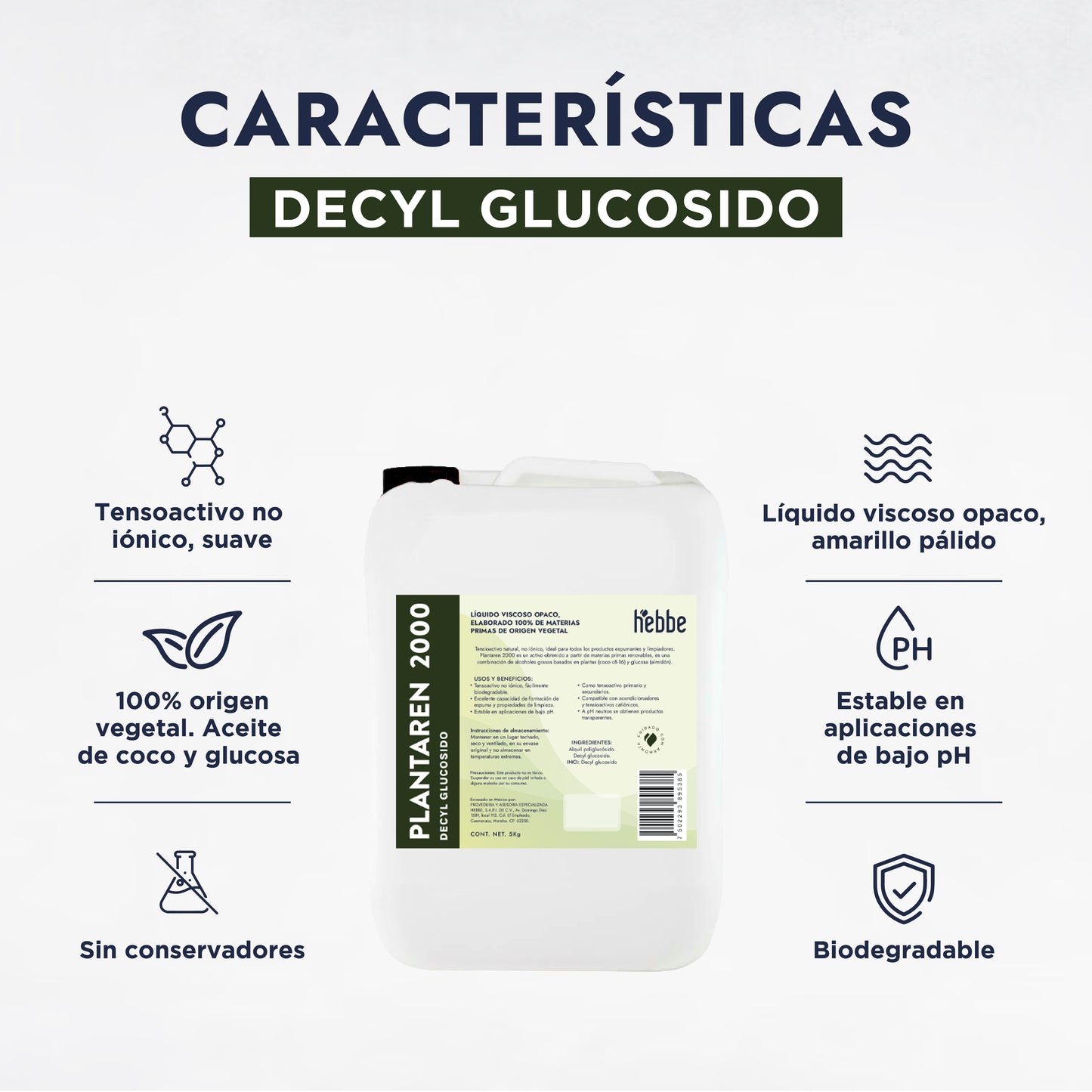 Decil Glucósido (Plantacare 2000) | Tensioactivo de Cosmética Pediátrica | Limpieza Ultra-Delicada y Biodegradable