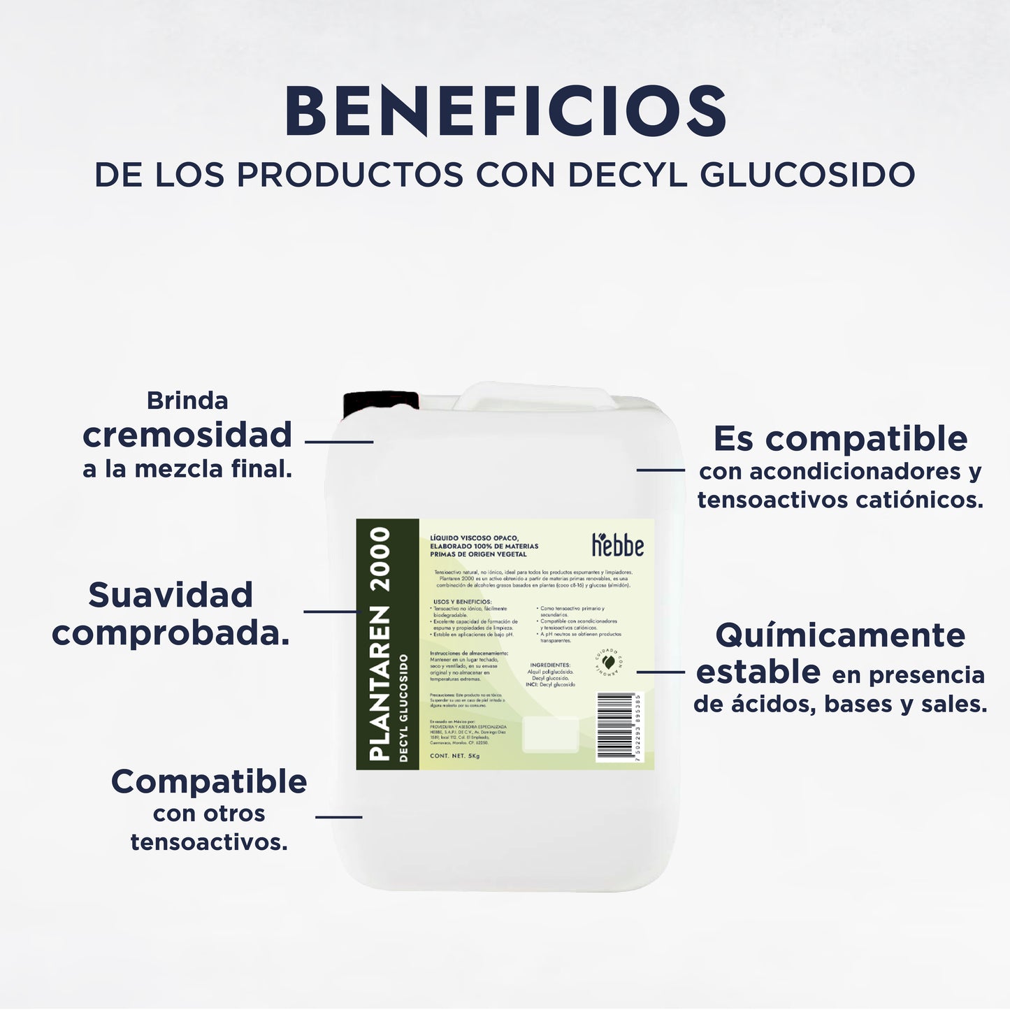 Decil Glucósido (Plantacare 2000) | Tensioactivo de Cosmética Pediátrica | Limpieza Ultra-Delicada y Biodegradable