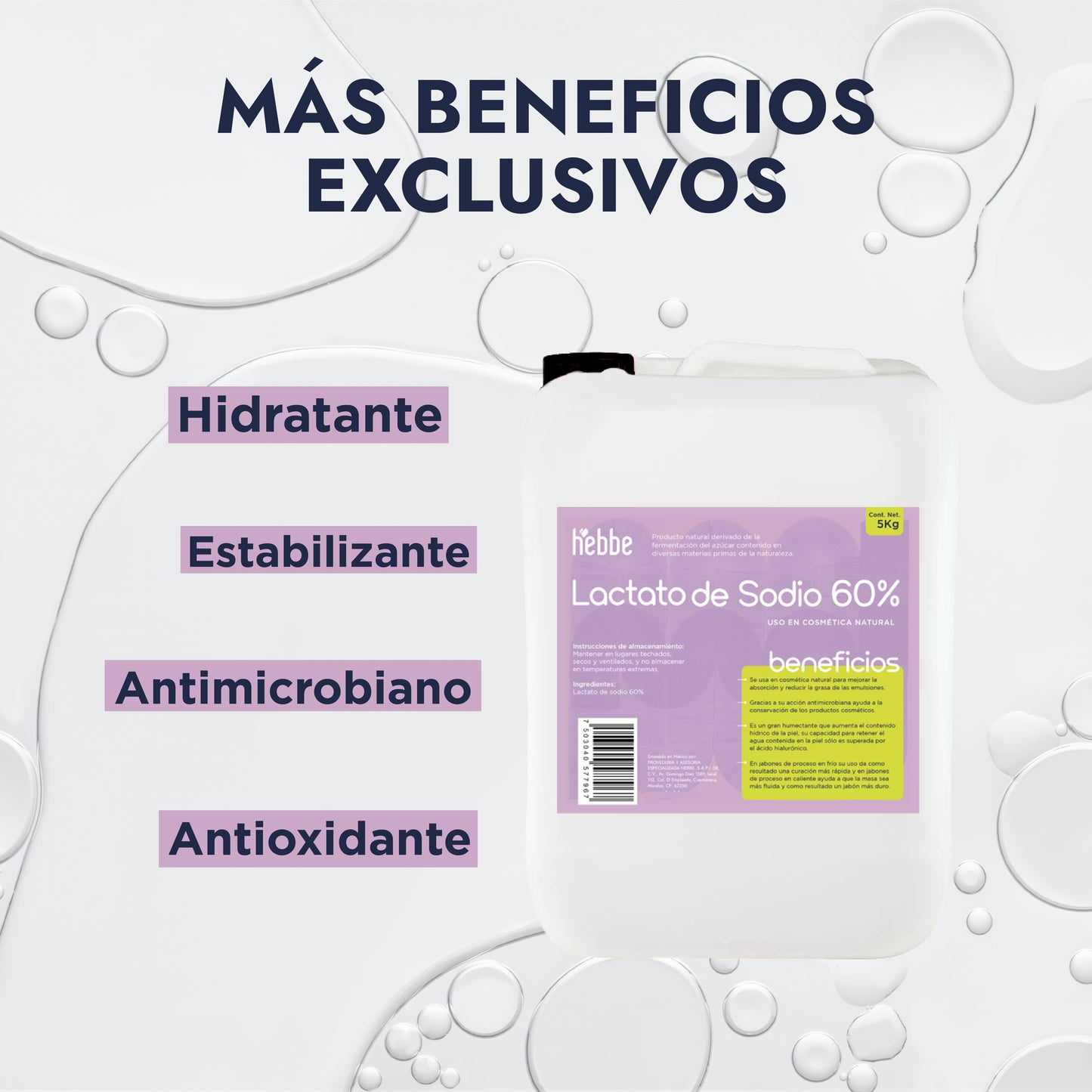 Lactato de Sodio | Humectante Natural Superior | Regulador de pH y Agente Acondicionador