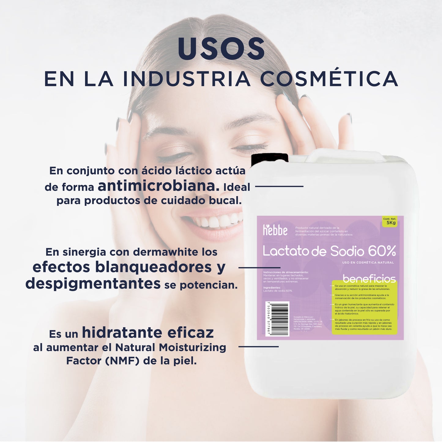 Lactato de Sodio | Humectante Natural Superior | Regulador de pH y Agente Acondicionador