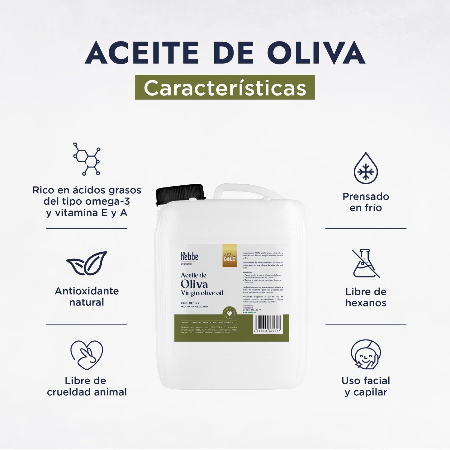 Aceite de Oliva Extra Virgen | Capilar y Corporal |Hidratante, Antioxidante y Reparador Cutáneo