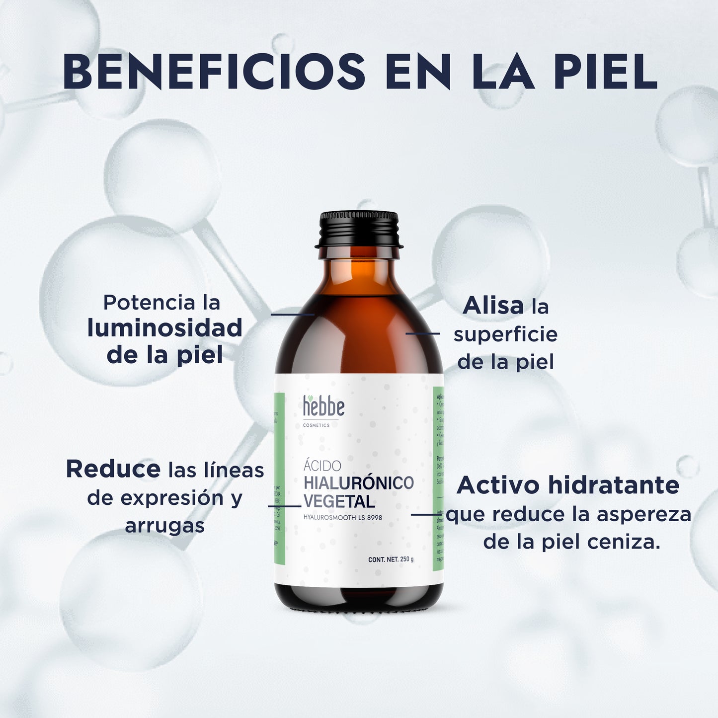 Ácido Hialurónico Vegetal | Hidratación Superficial y Filmógena | Alternativa Botánica Certificable