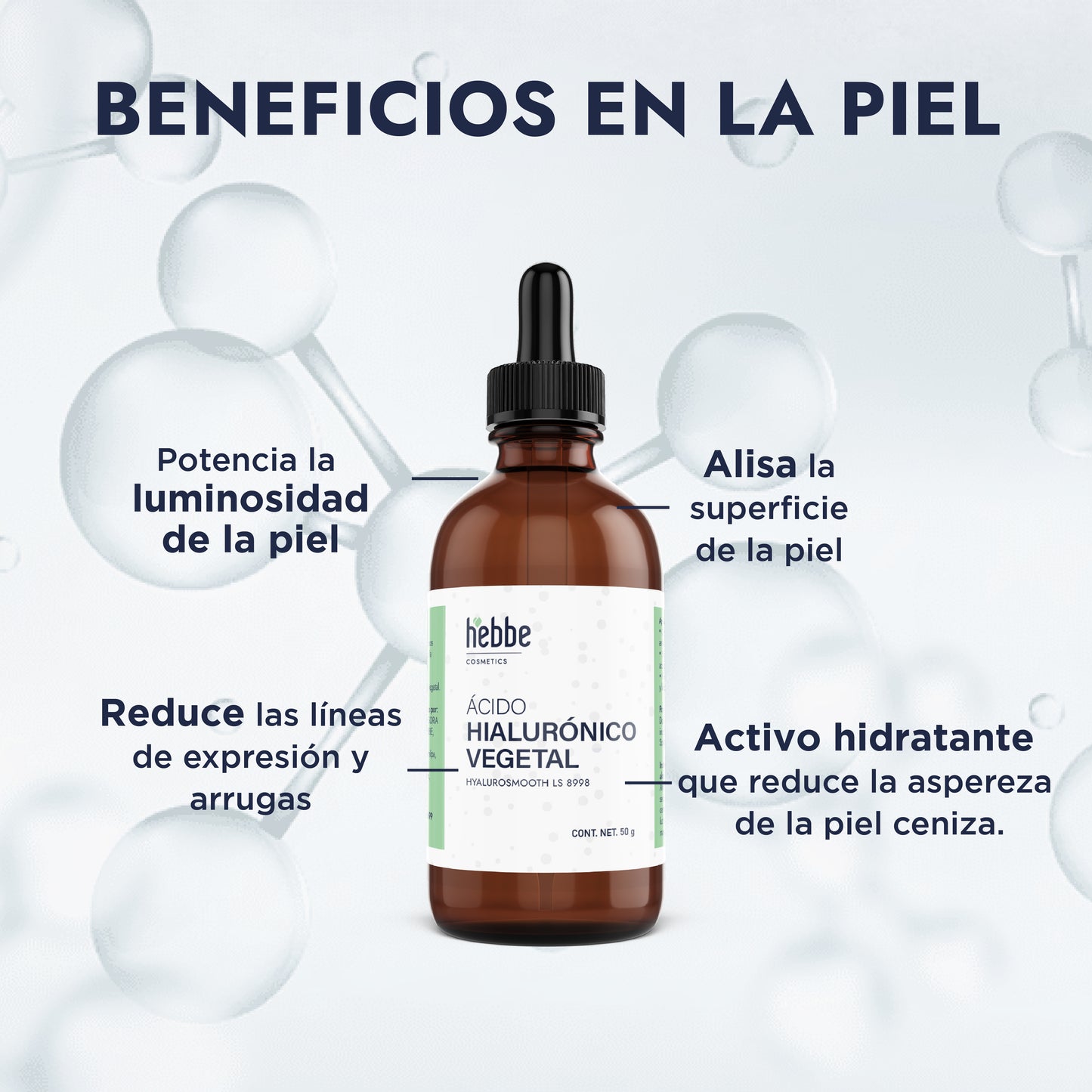 Ácido Hialurónico Vegetal | Hidratación Superficial y Filmógena | Alternativa Botánica Certificable