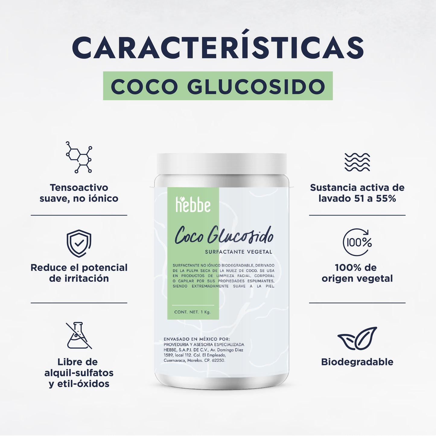 Coco Glucósido | Tensioactivo 100% Natural | Limpieza Ultra-Suave y Espuma Cremosa