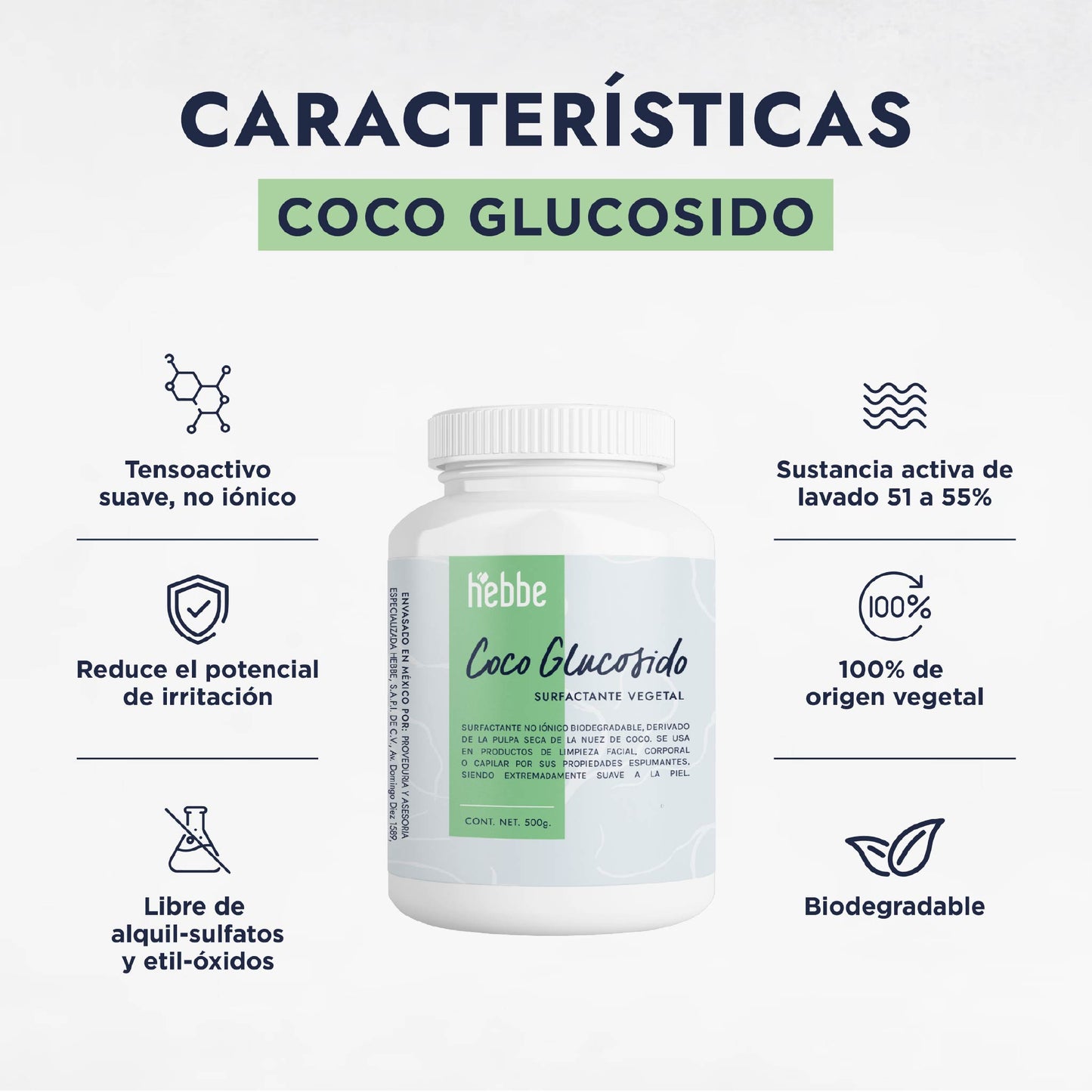 Coco Glucósido | Tensioactivo 100% Natural | Limpieza Ultra-Suave y Espuma Cremosa