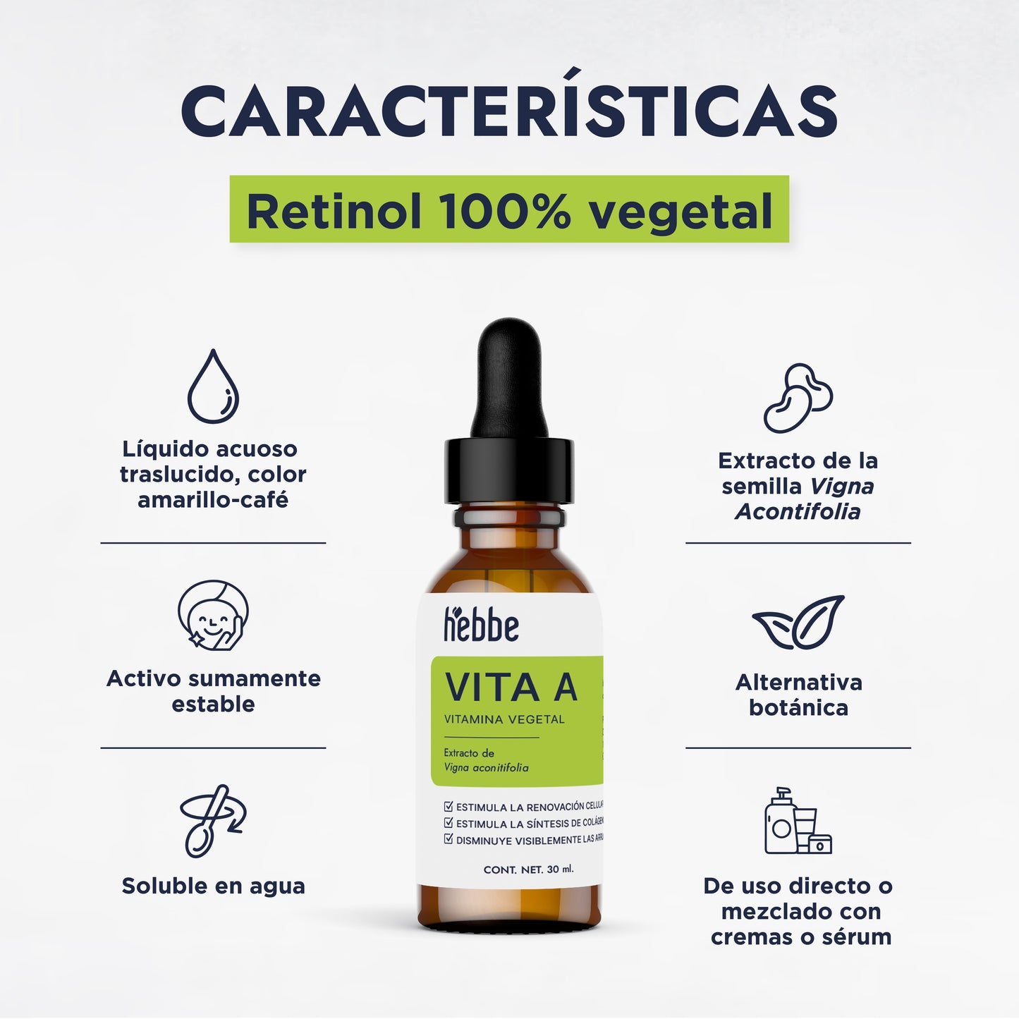 Retinol Vegetal (Vit-A-Like) | Activo Antiedad | Renovación Celular y Alta Tolerancia