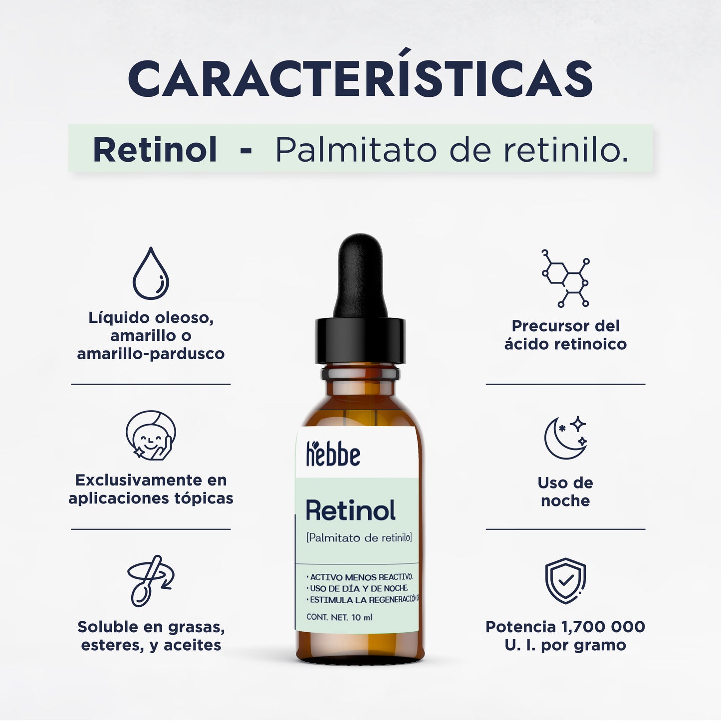 Retinol (Palmitato de Retinilo) | Facial y Corporal | Renovación Suave y Antioxidante