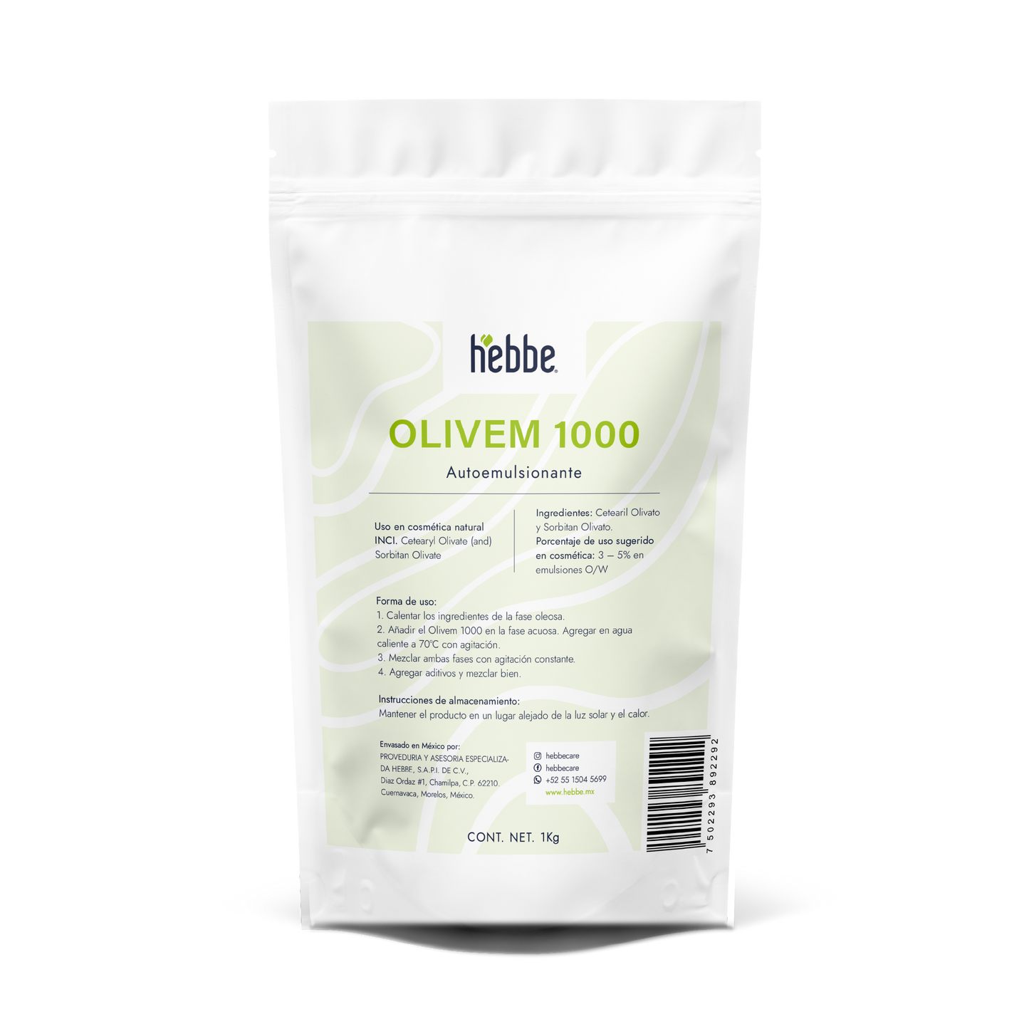 Olivem 1000 | Auto-emulsionante No Iónico O/W | Base de Cristal Líquido Biomimética y Activo Hidratante