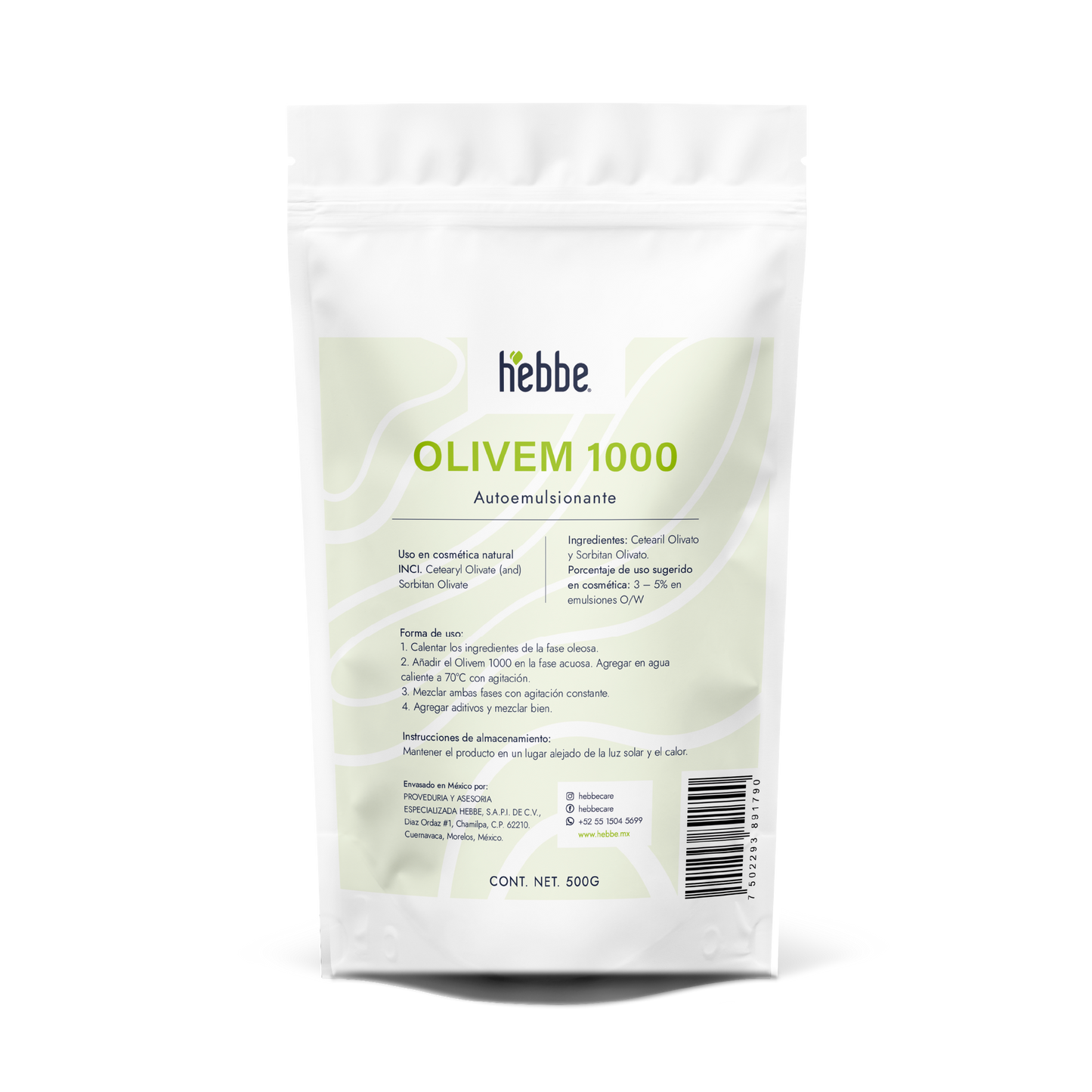 Olivem 1000 | Auto-emulsionante No Iónico O/W | Base de Cristal Líquido Biomimética y Activo Hidratante