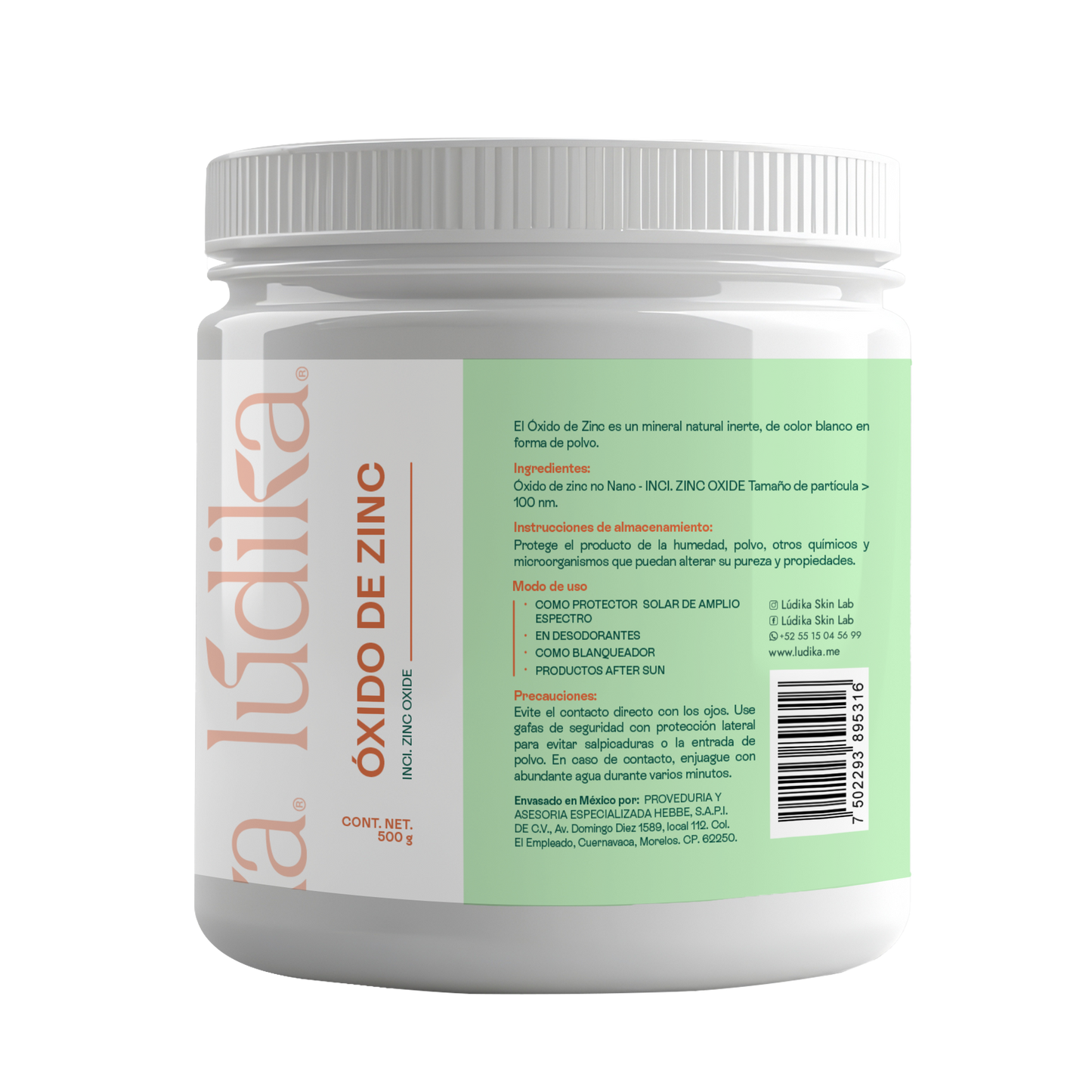 Óxido de Zinc No-Nano | Filtro Solar Físico UVA/UVB | Protector Cutáneo Calmante