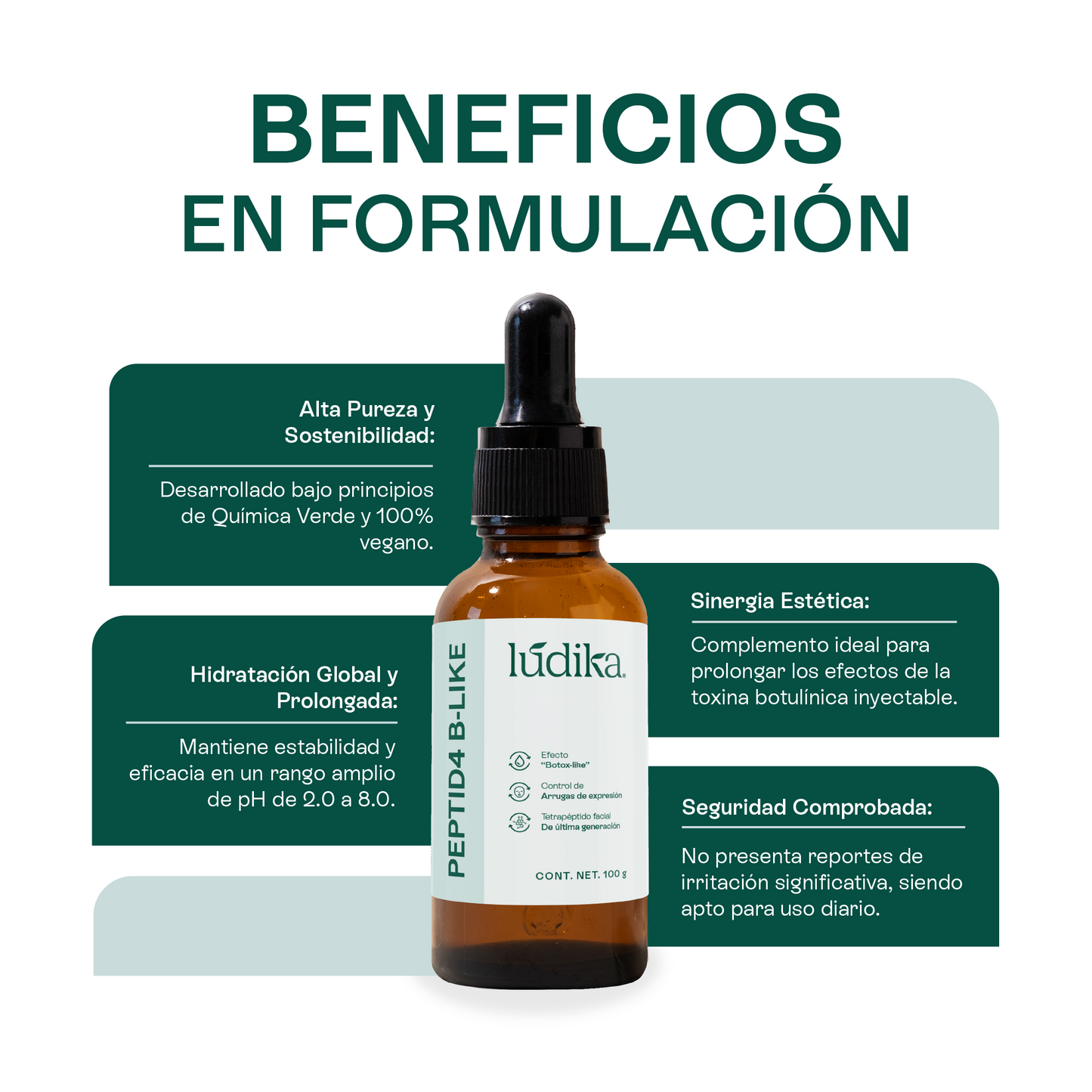 Peptid4 B-Like | Tetrapéptido facial | EFECTO BOTOX | Reduce las arrugas de expresión