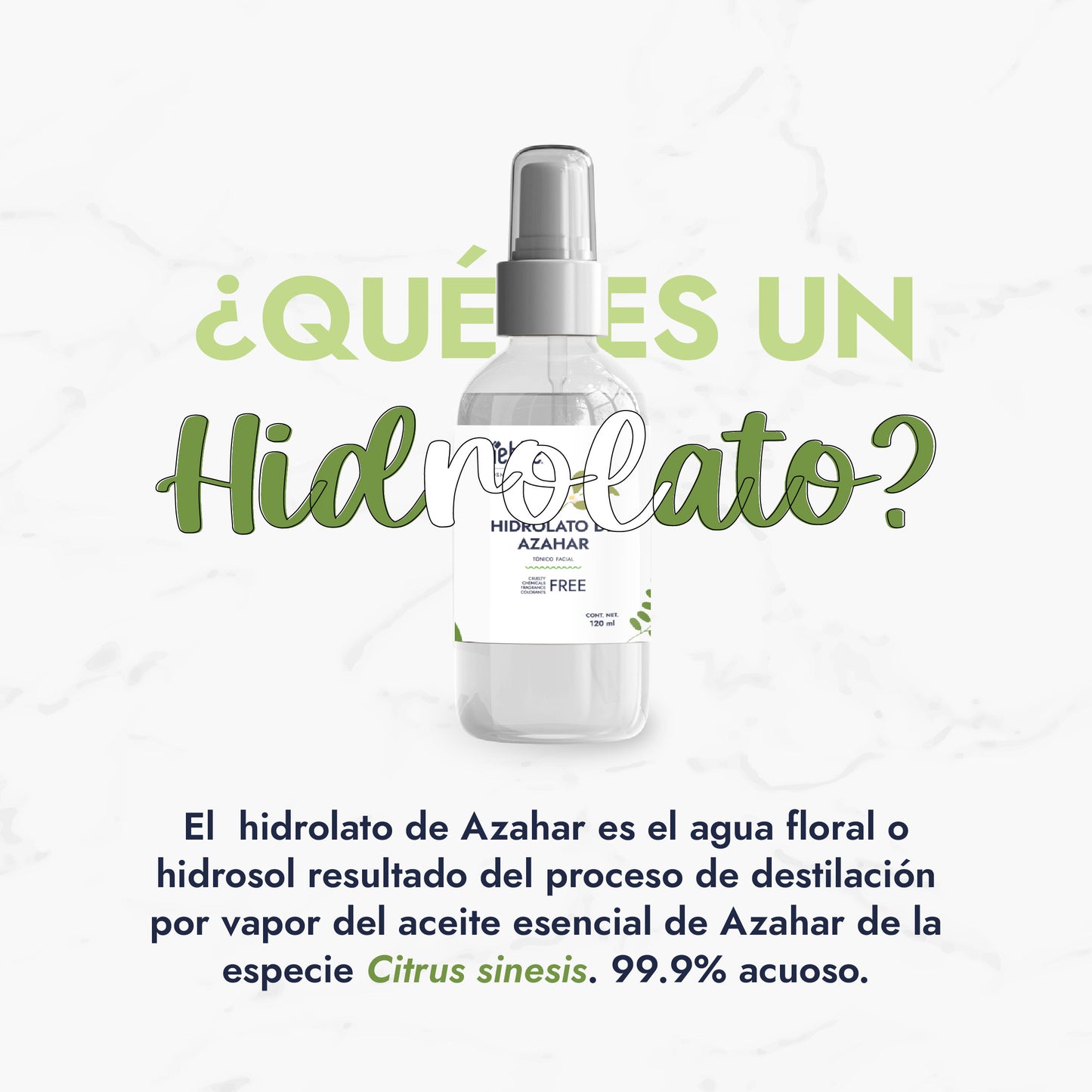 Hidrolato de Azahar | Facial y Corporal | Calmante, Equilibrante y Luminosidad