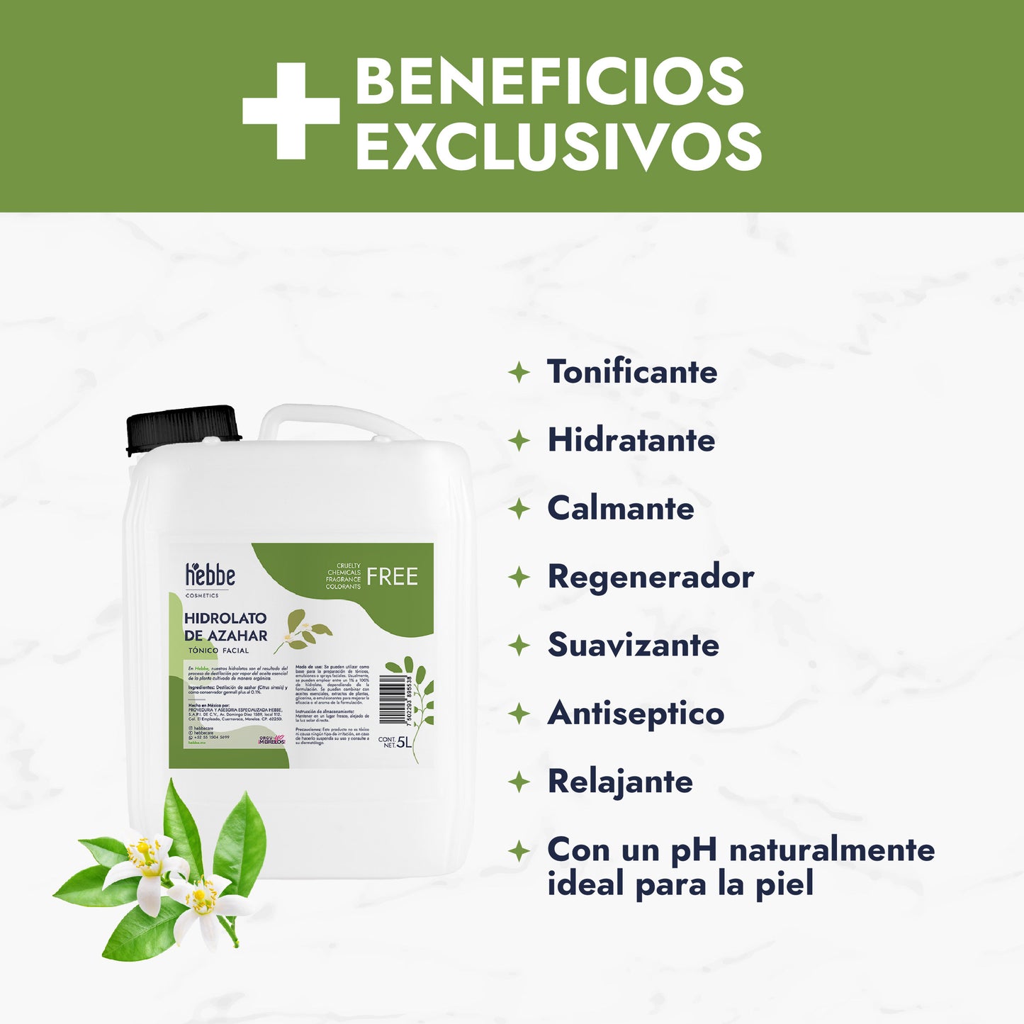 Hidrolato de Azahar | Facial y Corporal | Calmante, Equilibrante y Luminosidad
