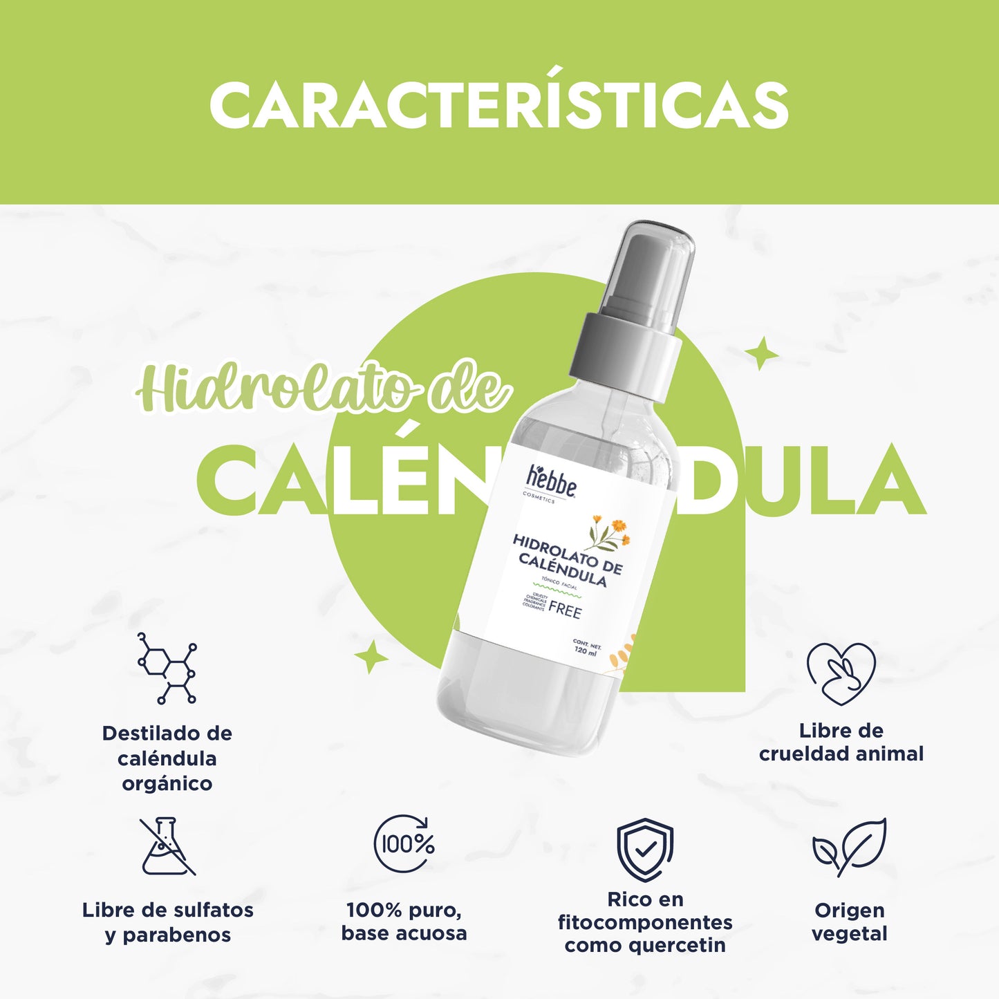 Hidrolato de Caléndula | Facial y Corporal | Calmante, Reparador y Cicatrizante