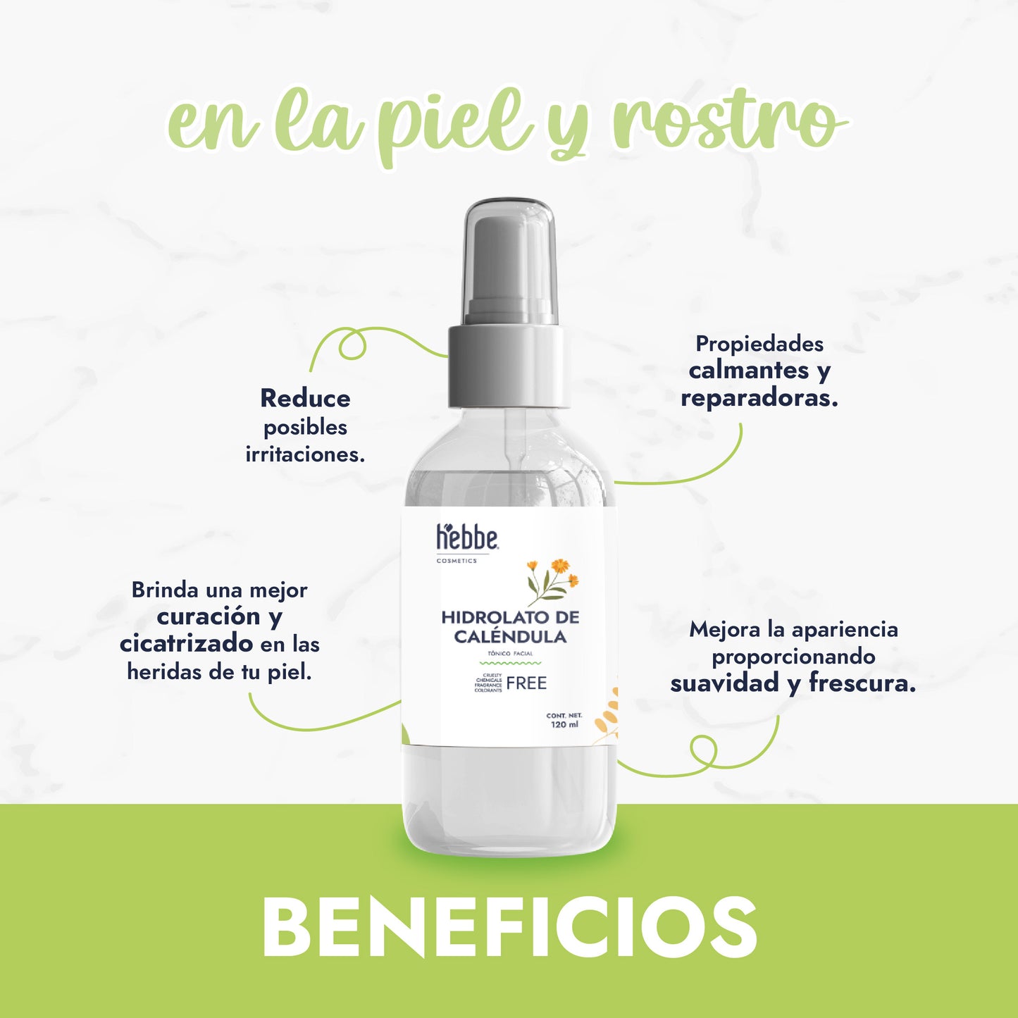 Hidrolato de Caléndula | Facial y Corporal | Calmante, Reparador y Cicatrizante