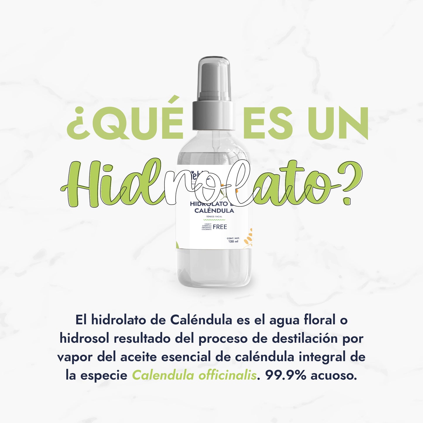 Hidrolato de Caléndula | Facial y Corporal | Calmante, Reparador y Cicatrizante