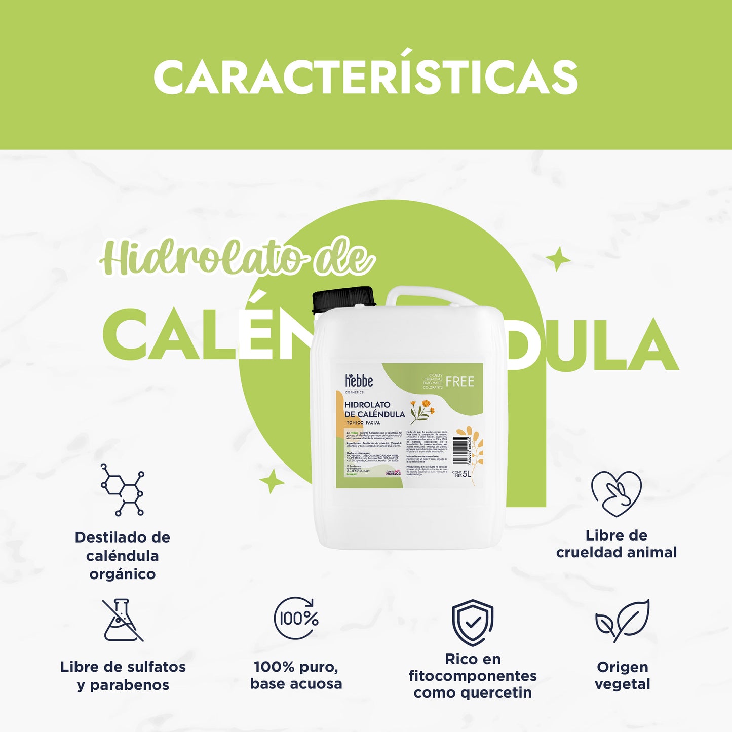 Hidrolato de Caléndula | Facial y Corporal | Calmante, Reparador y Cicatrizante