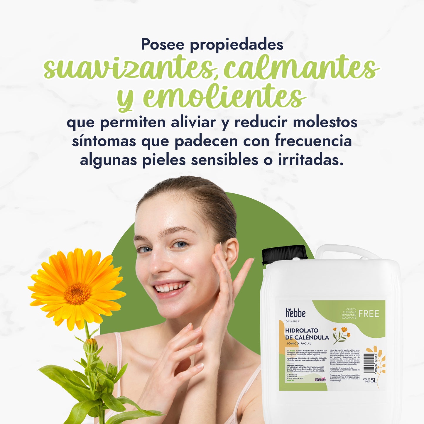 Hidrolato de Caléndula | Facial y Corporal | Calmante, Reparador y Cicatrizante