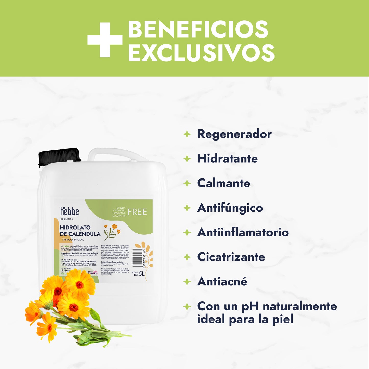 Hidrolato de Caléndula | Facial y Corporal | Calmante, Reparador y Cicatrizante