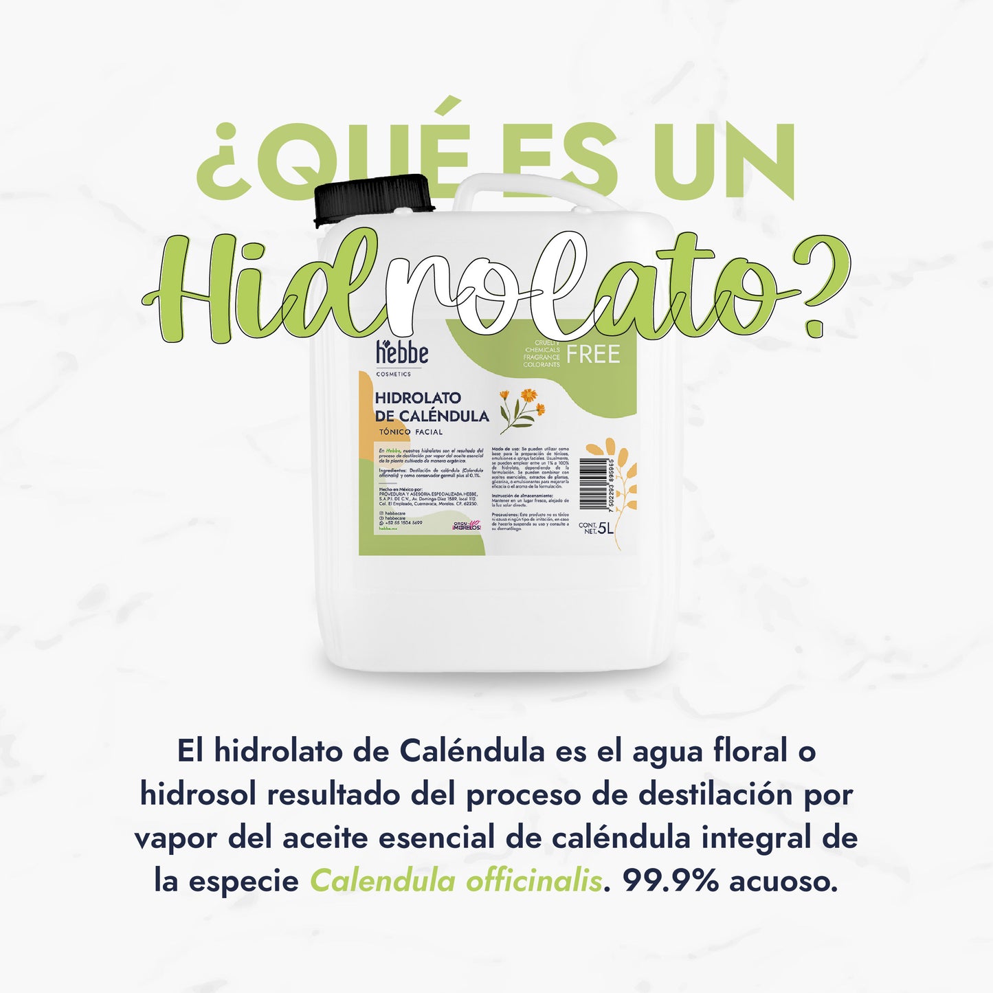 Hidrolato de Caléndula | Facial y Corporal | Calmante, Reparador y Cicatrizante