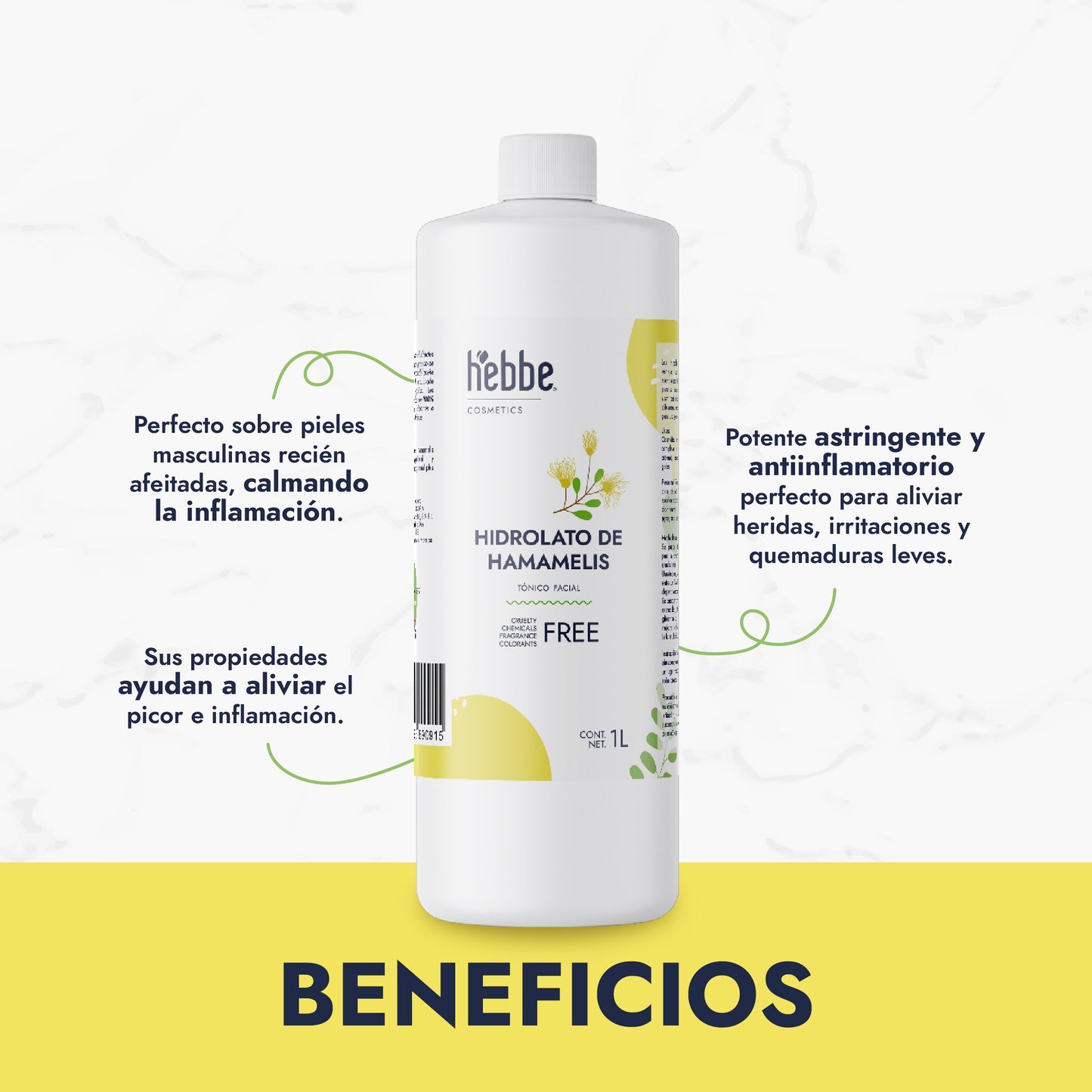 Hidrolato de Hamamelis | Facial y Corporal | Astringente, Purificante y Calmante