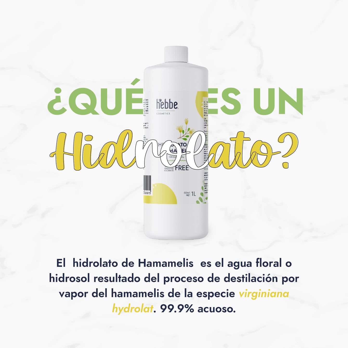 Hidrolato de Hamamelis | Facial y Corporal | Astringente, Purificante y Calmante