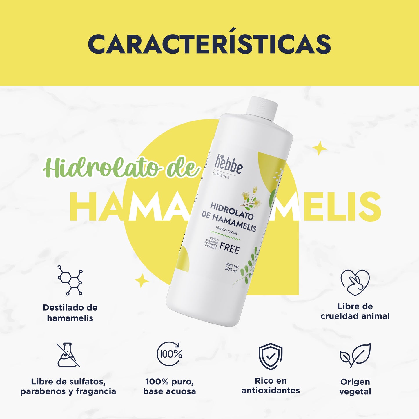 Hidrolato de Hamamelis | Facial y Corporal | Astringente, Purificante y Calmante