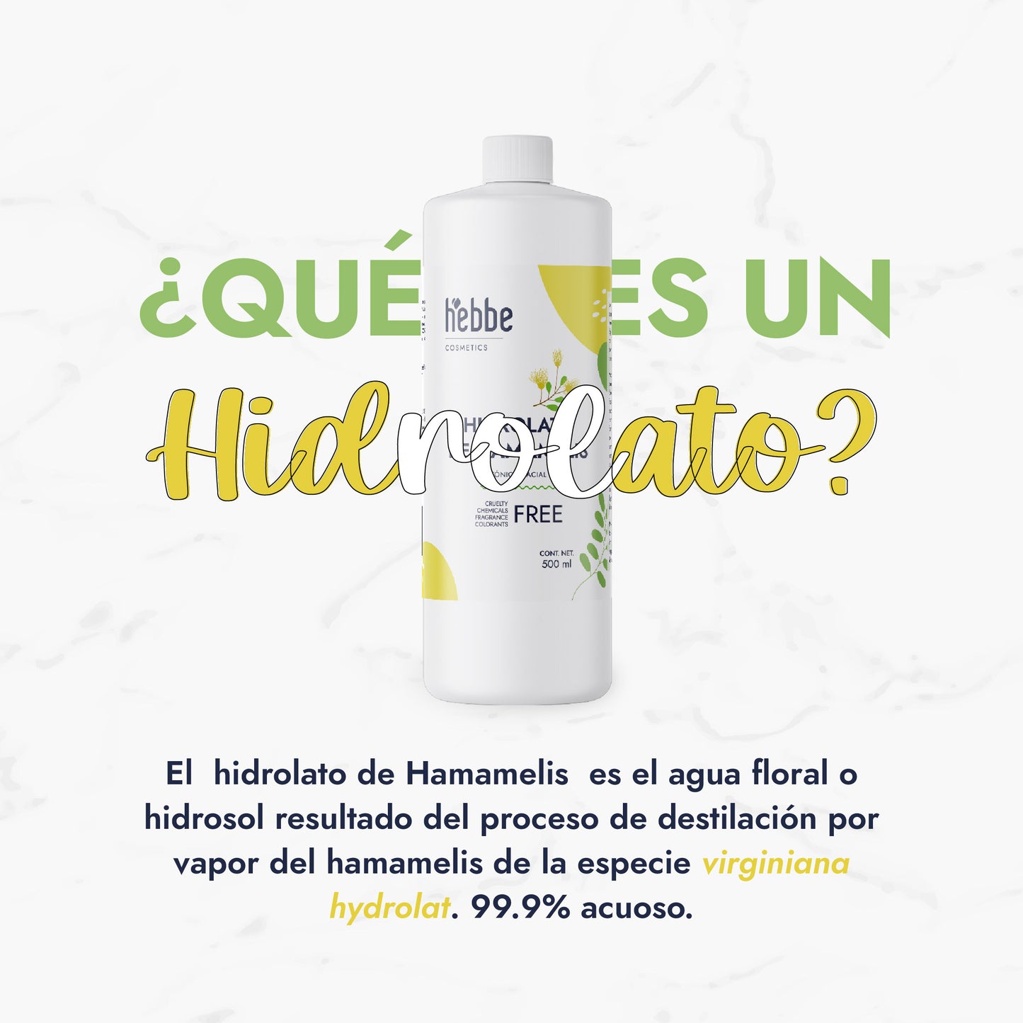 Hidrolato de Hamamelis | Facial y Corporal | Astringente, Purificante y Calmante