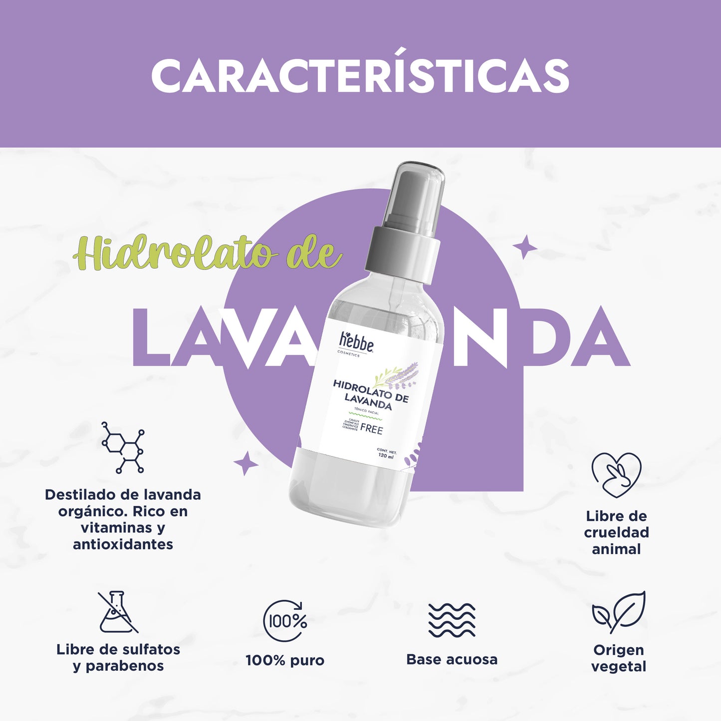 Hidrolato de Lavanda | Facial y Corporal | Calmante, Equilibrante y Regenerador