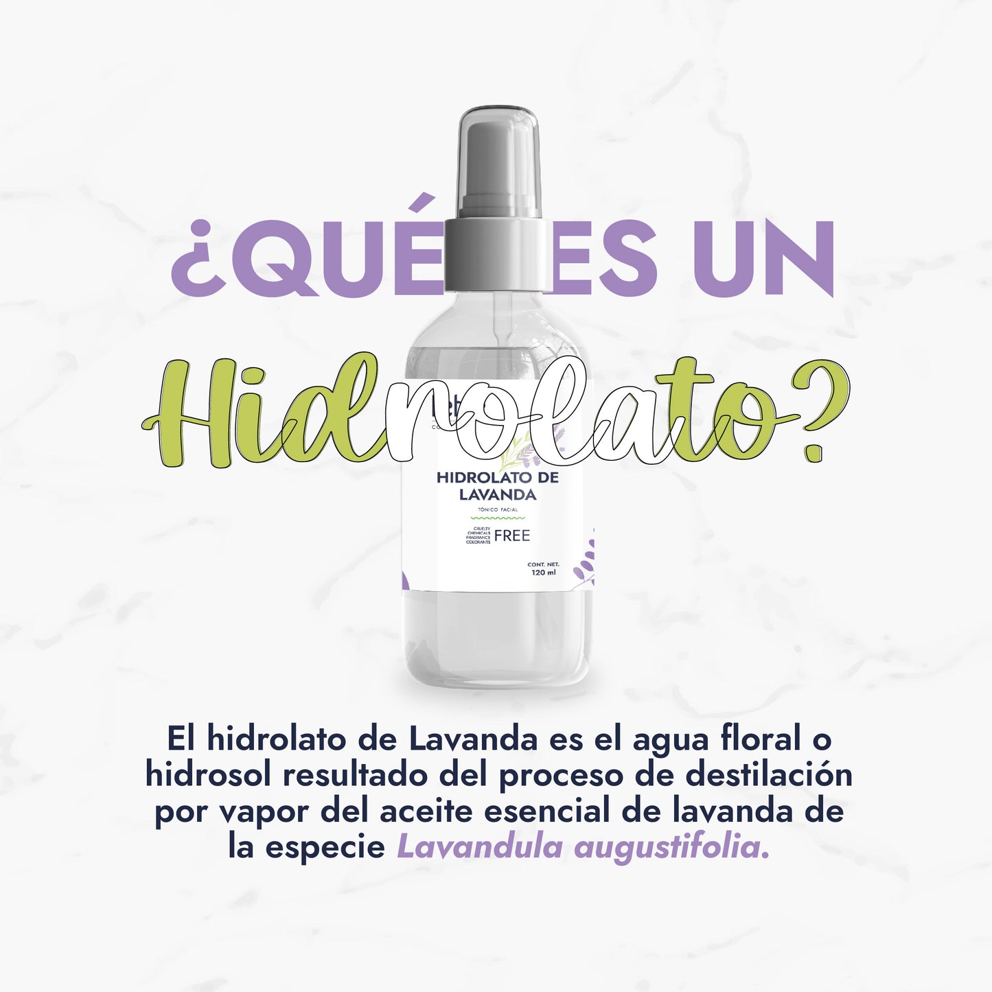Hidrolato de Lavanda | Facial y Corporal | Calmante, Equilibrante y Regenerador