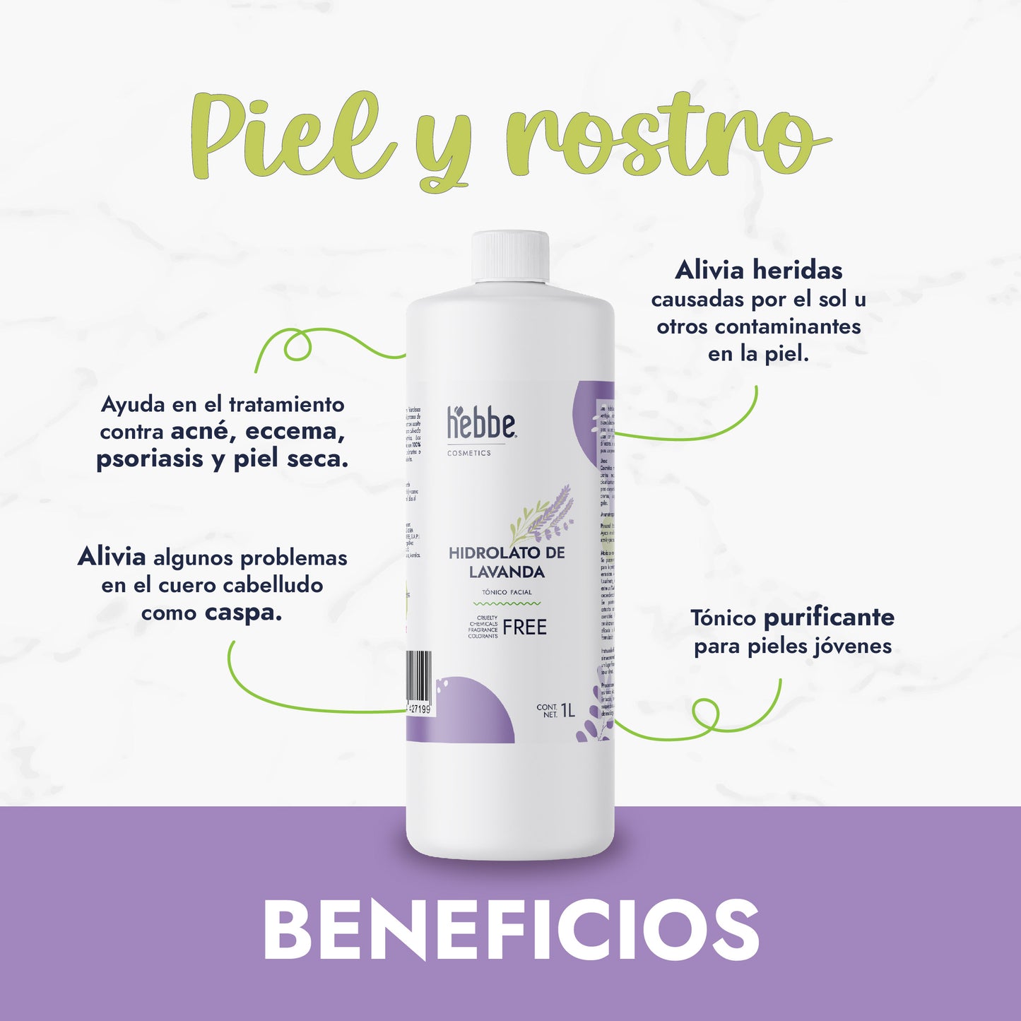 Hidrolato de Lavanda | Facial y Corporal | Calmante, Equilibrante y Regenerador