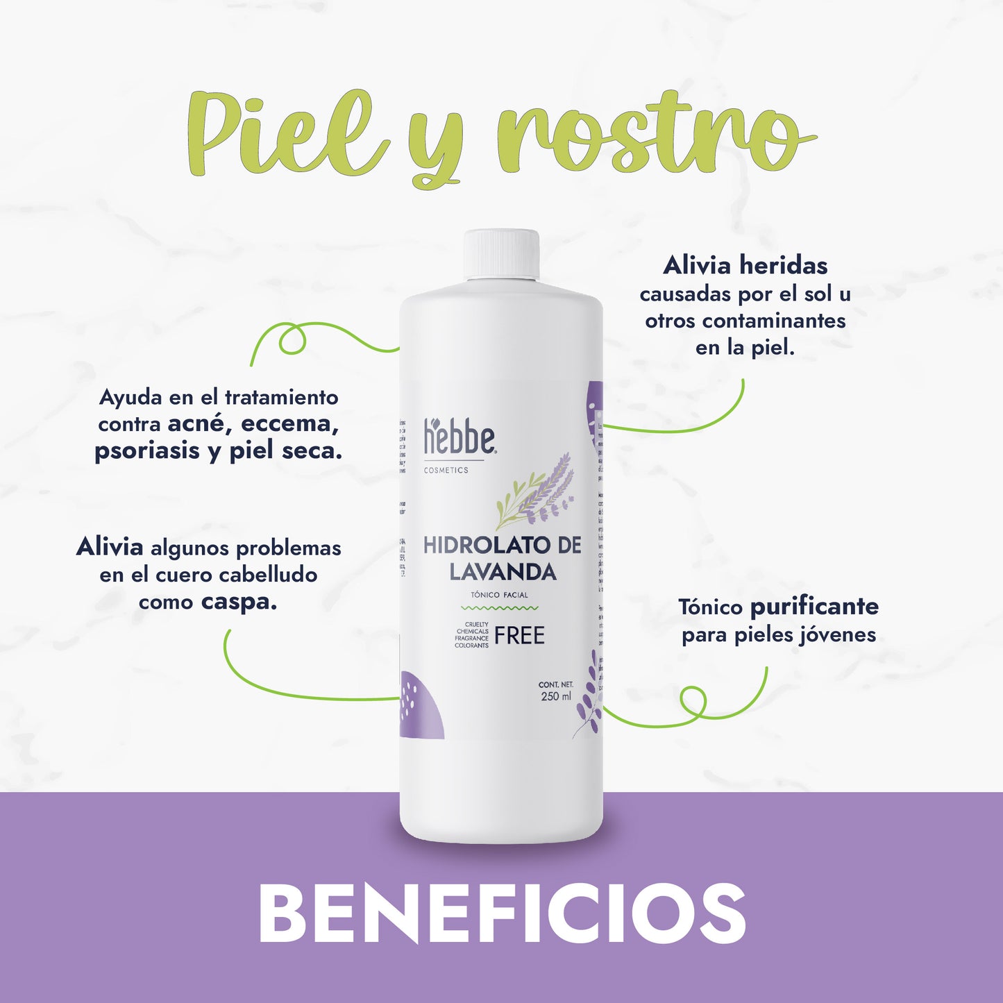 Hidrolato de Lavanda | Facial y Corporal | Calmante, Equilibrante y Regenerador