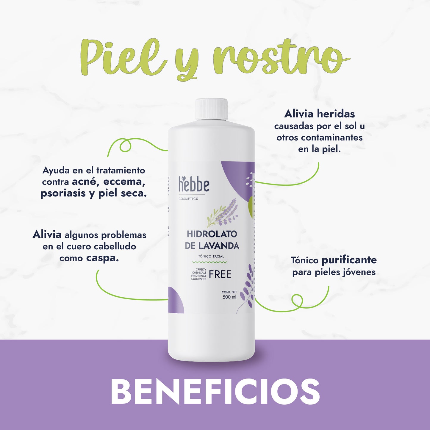 Hidrolato de Lavanda | Facial y Corporal | Calmante, Equilibrante y Regenerador
