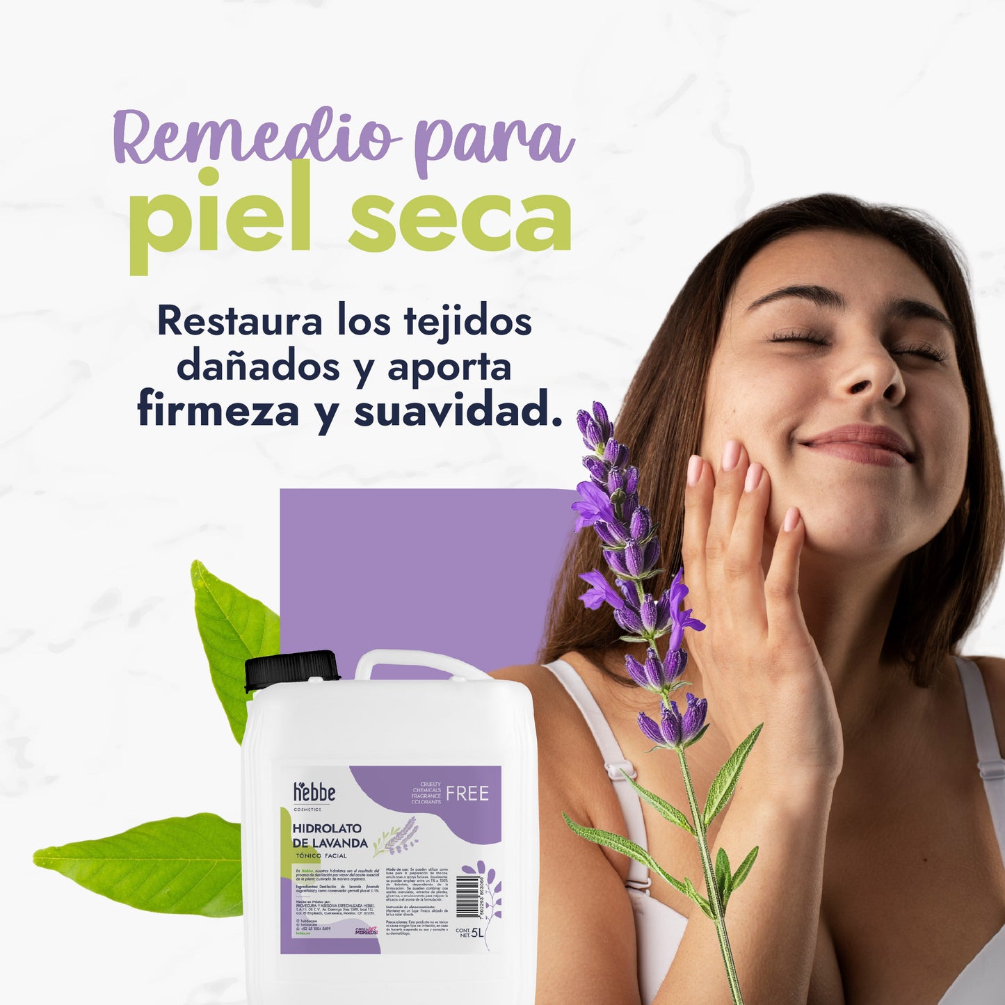 Hidrolato de Lavanda | Facial y Corporal | Calmante, Equilibrante y Regenerador