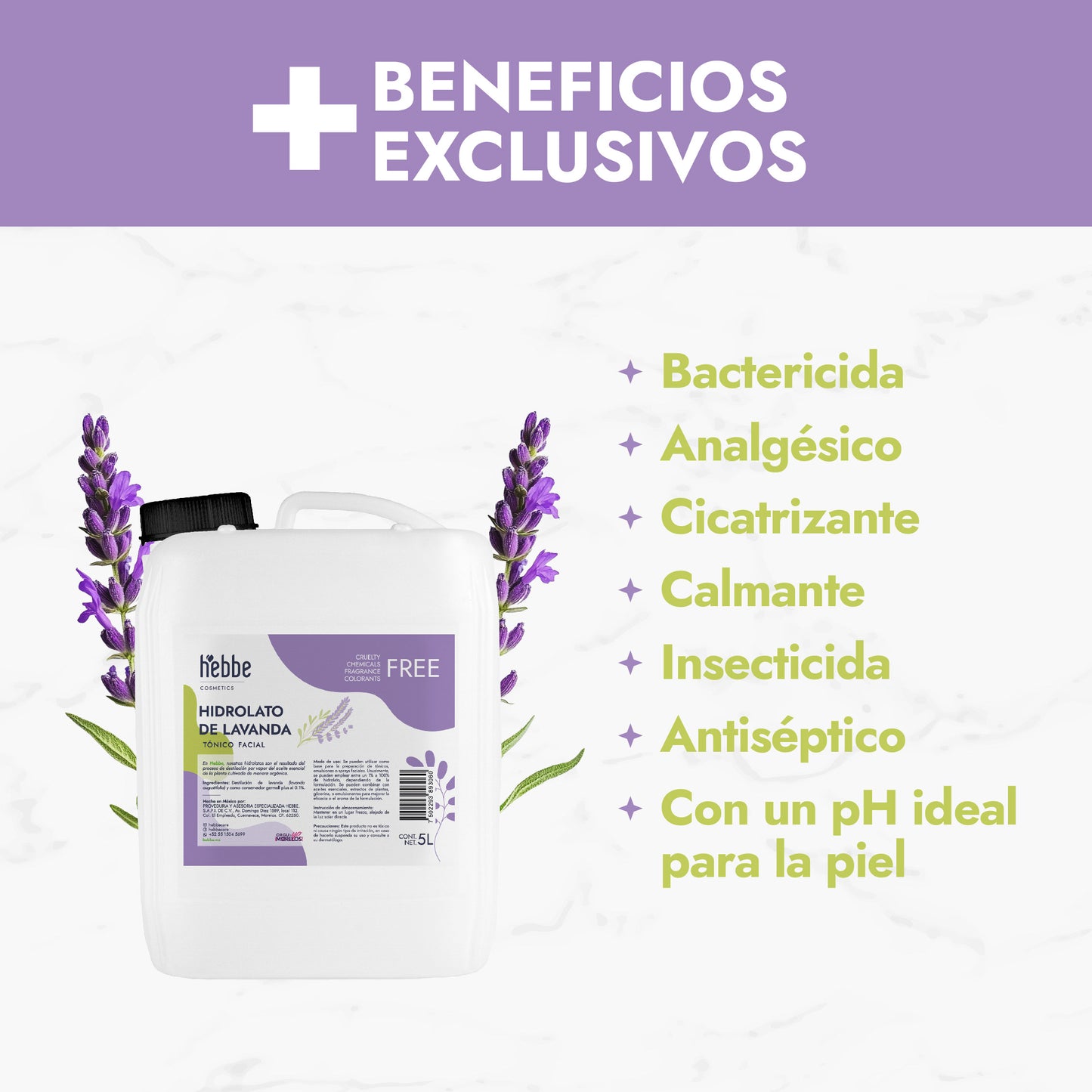 Hidrolato de Lavanda | Facial y Corporal | Calmante, Equilibrante y Regenerador