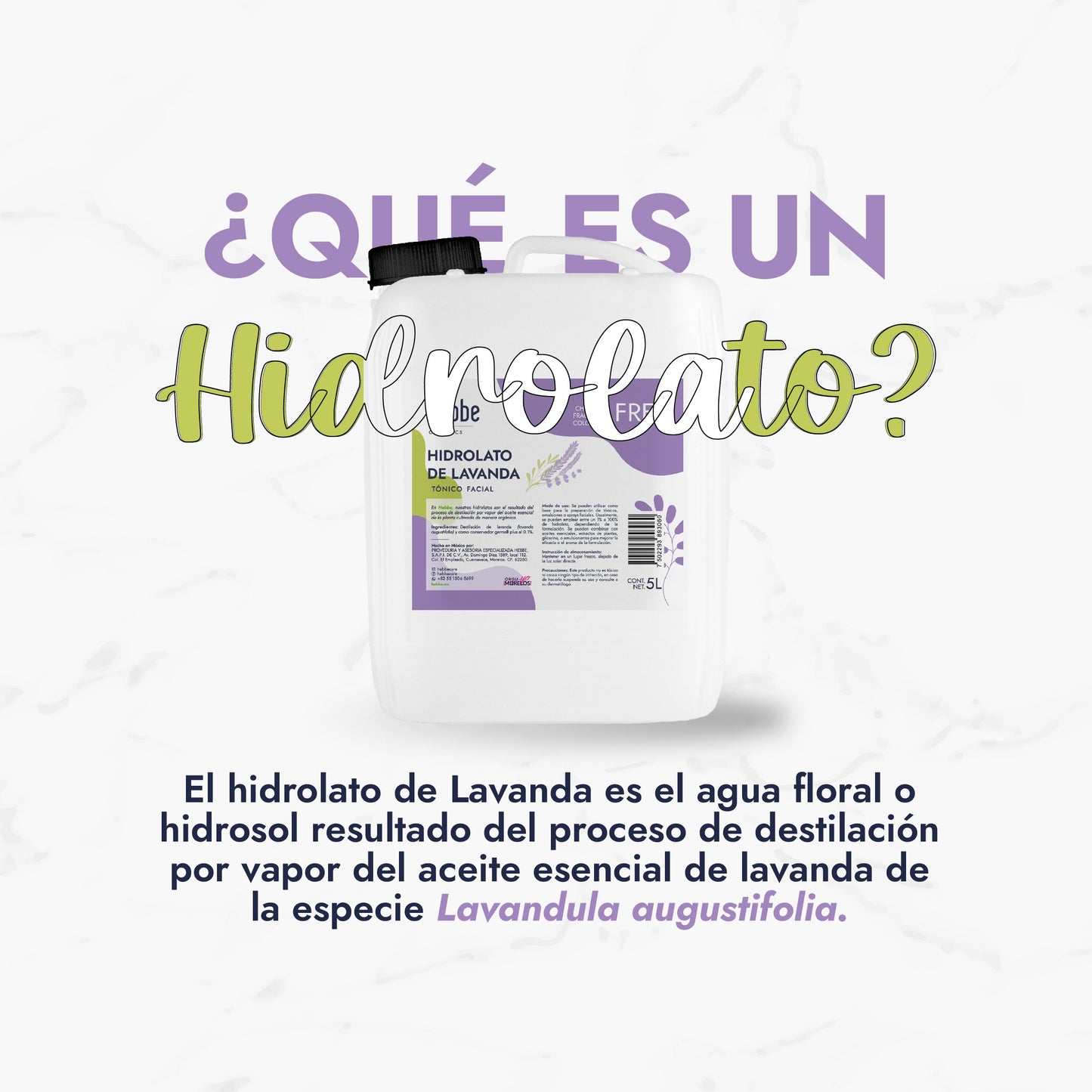 Hidrolato de Lavanda | Facial y Corporal | Calmante, Equilibrante y Regenerador