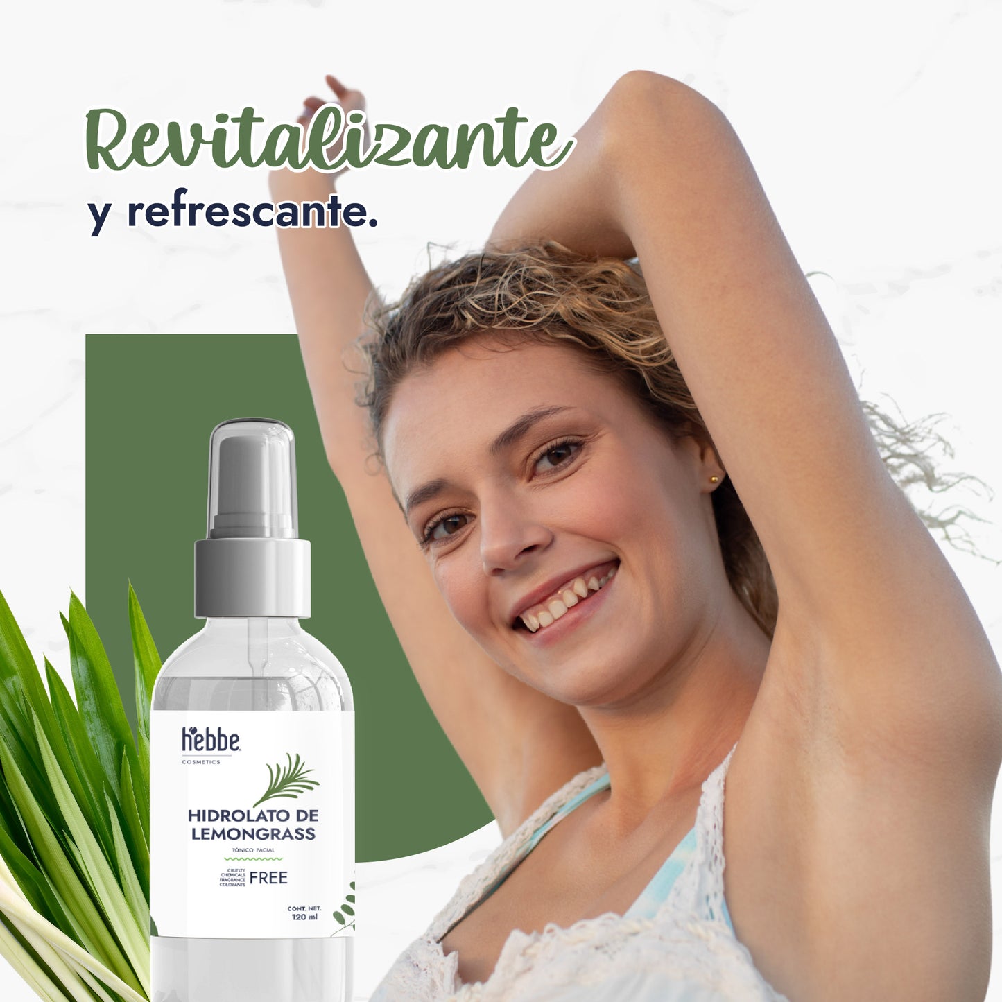 Hidrolato de Lemongrass | Facial y Corporal | Purificante, Astringente y Tonificante