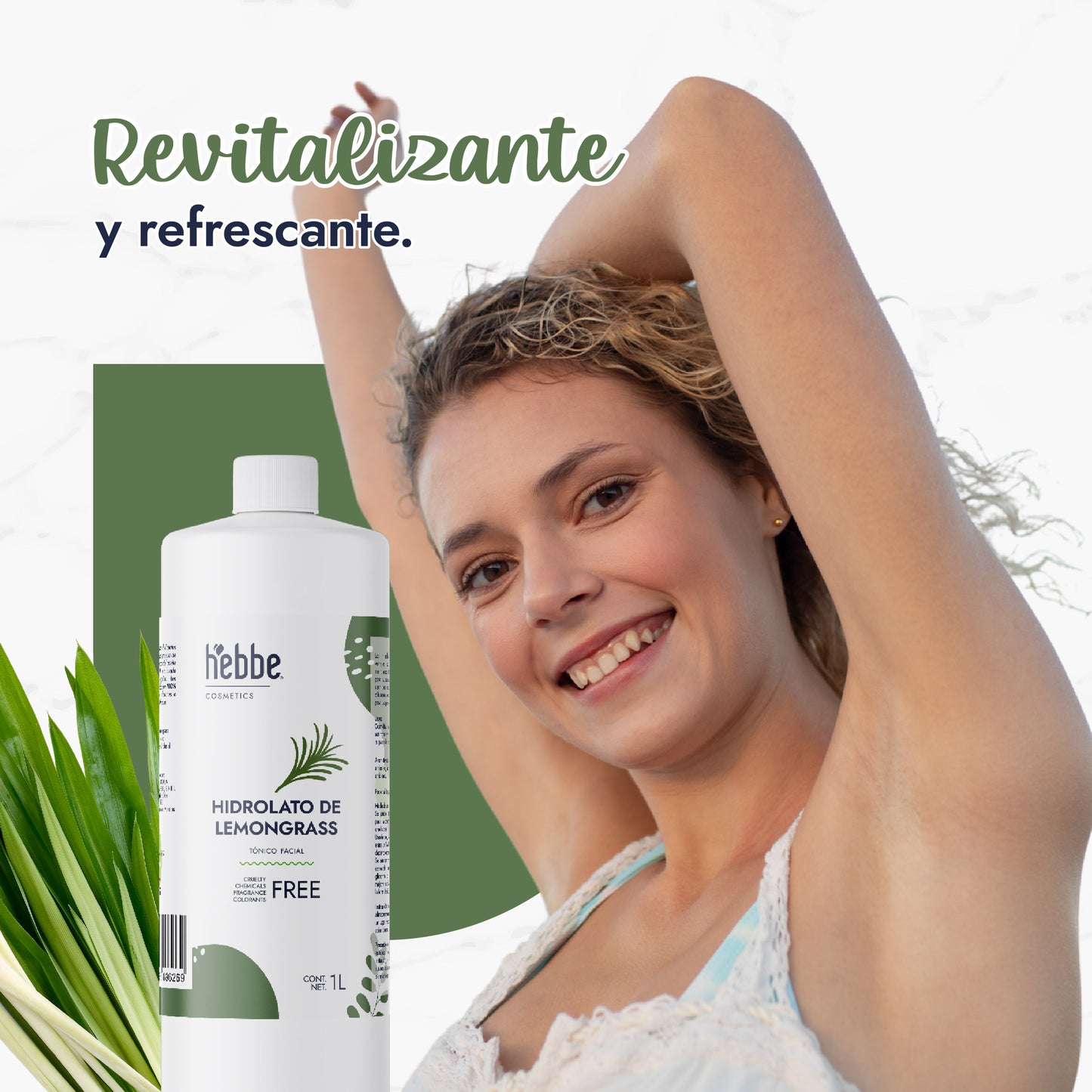 Hidrolato de Lemongrass | Facial y Corporal | Purificante, Astringente y Tonificante