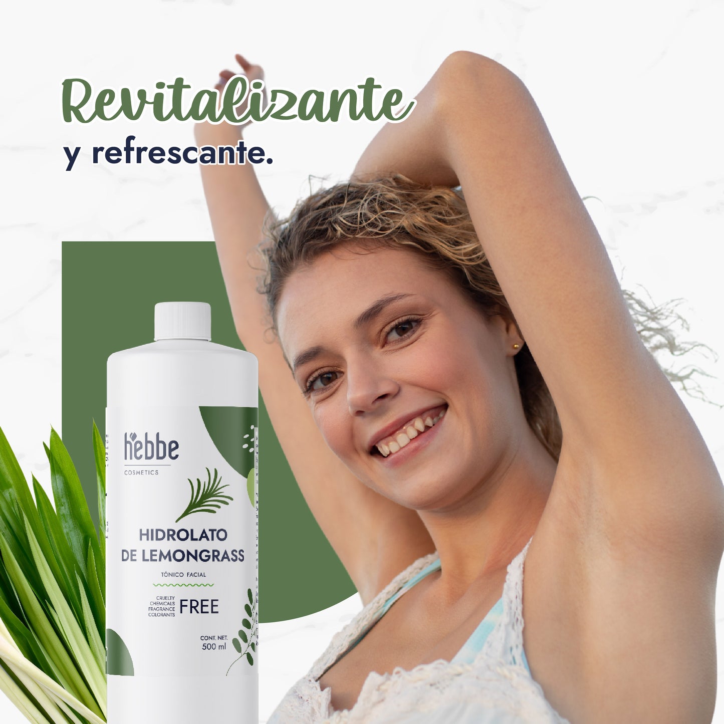Hidrolato de Lemongrass | Facial y Corporal | Purificante, Astringente y Tonificante